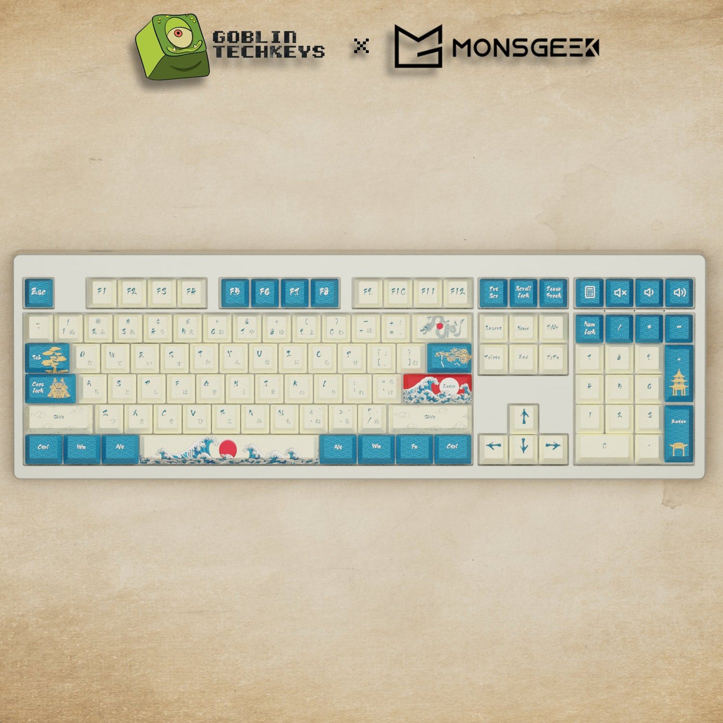Monsgeek M5 - 100% Japanese Wave Mechanical Keyboard - Goblintechkeys