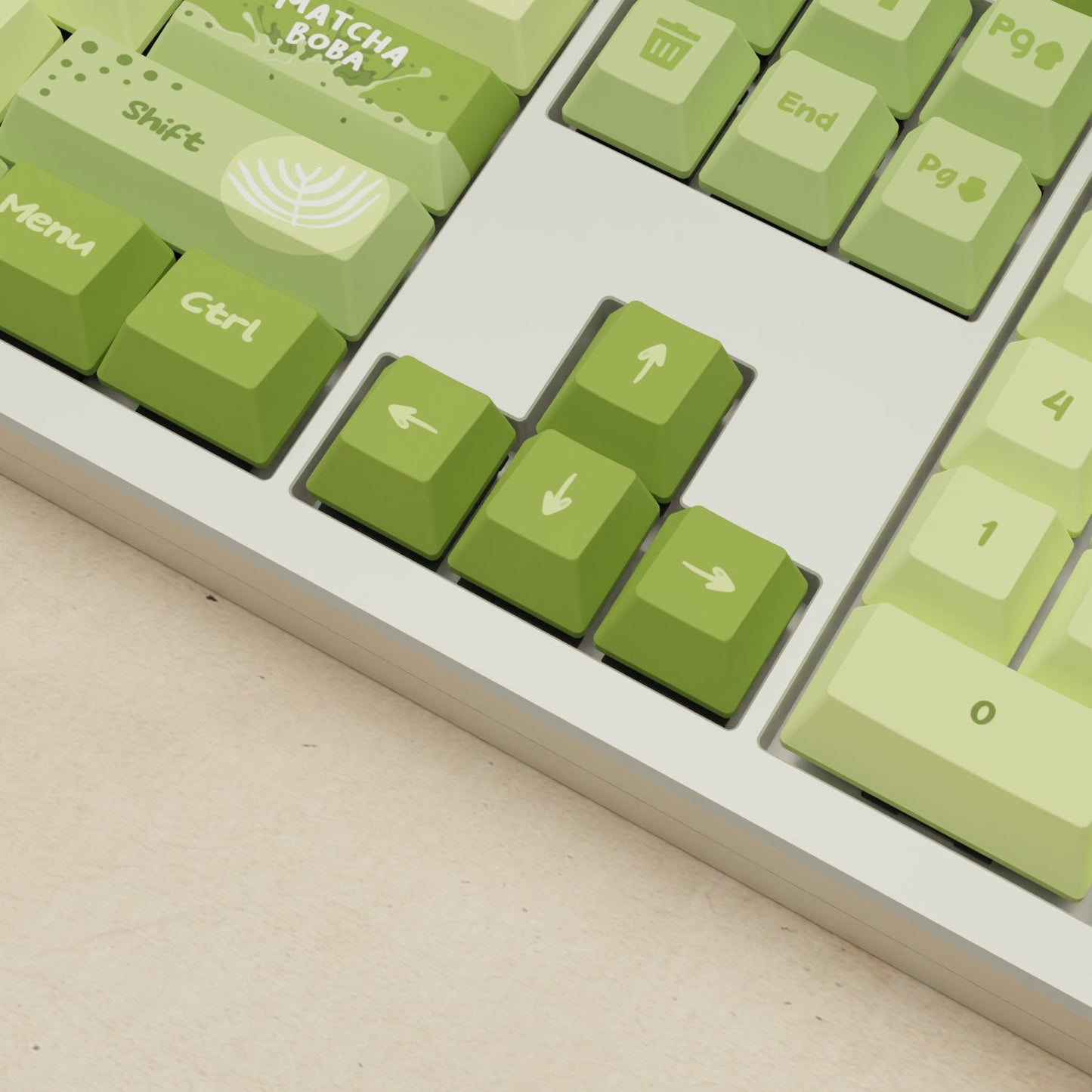 Monsgeek M5 - 100% Matcha Boba Mechanical Keyboard - Goblintechkeys