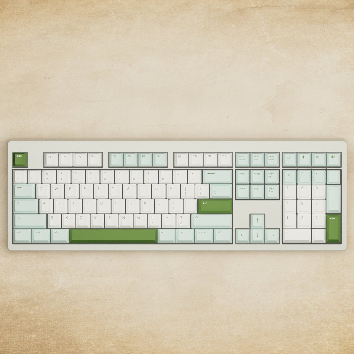 Monsgeek M5 - 100% Matcha Mechanical Keyboard - Goblintechkeys