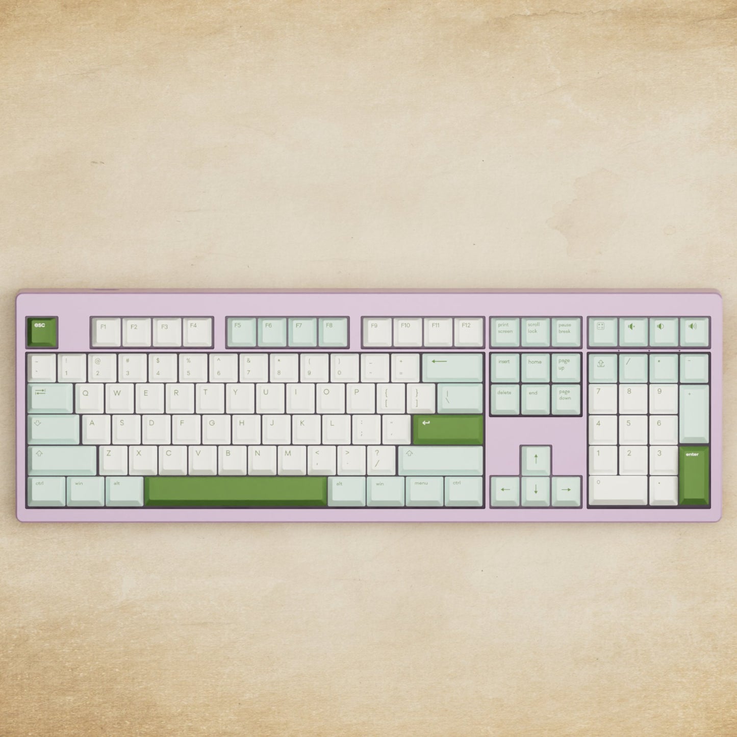 Monsgeek M5 - 100% Matcha Mechanical Keyboard - Goblintechkeys