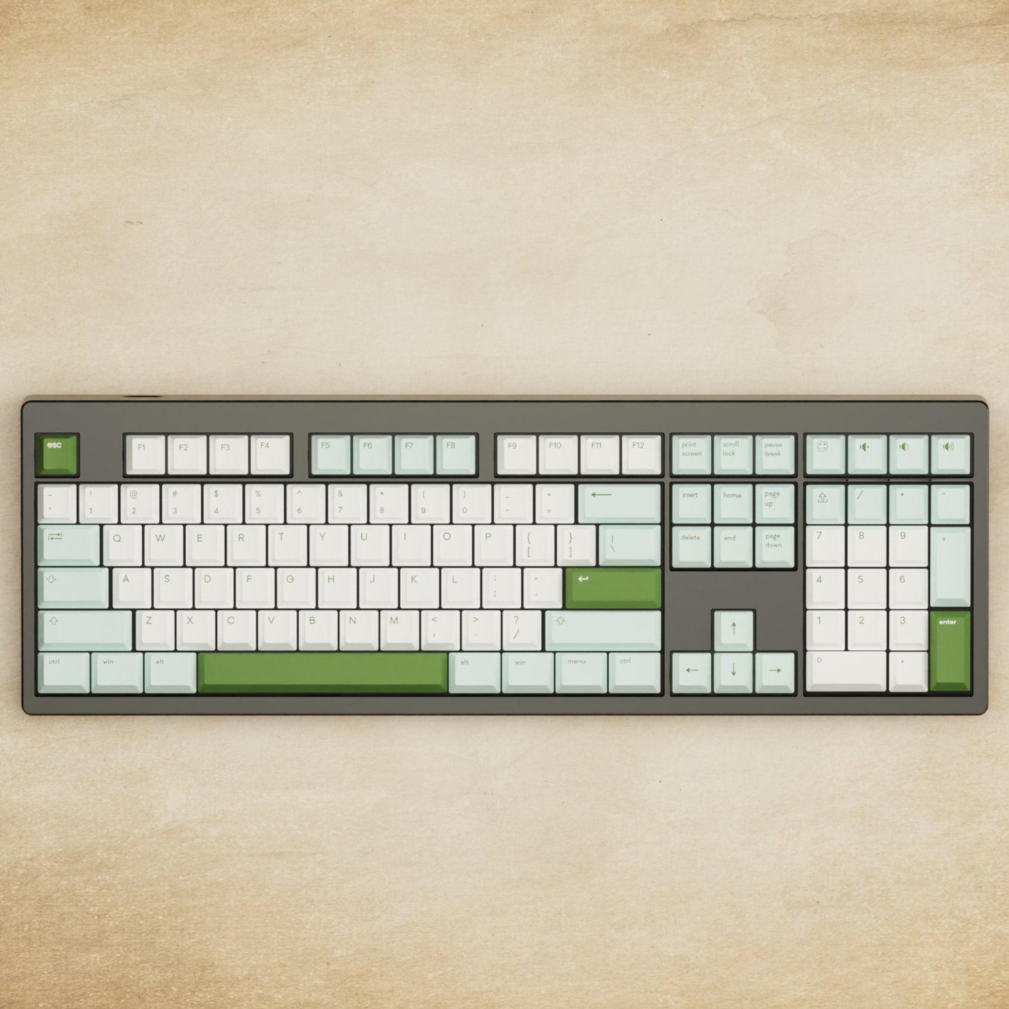 Monsgeek M5 - 100% Matcha Mechanical Keyboard - Goblintechkeys