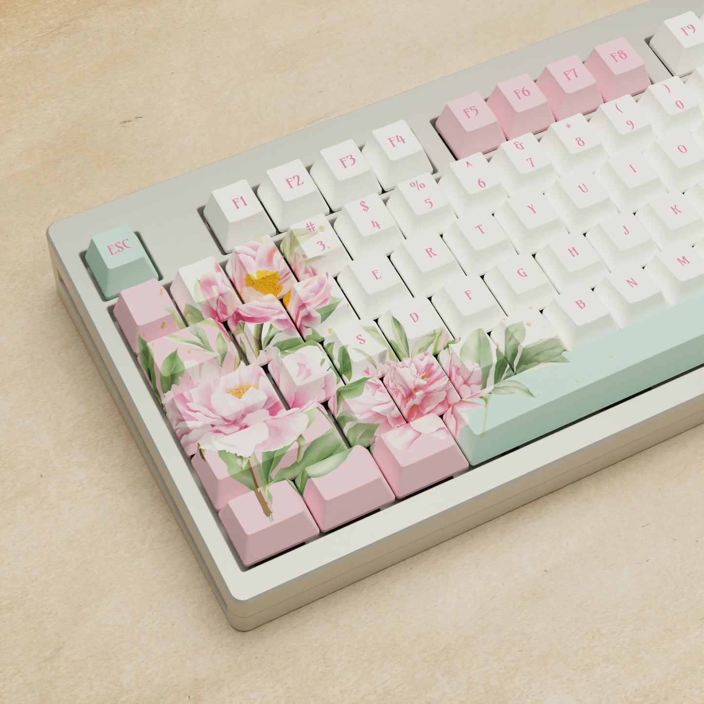 Monsgeek M5 - 100% Peony Mechanical Keyboard - Goblintechkeys