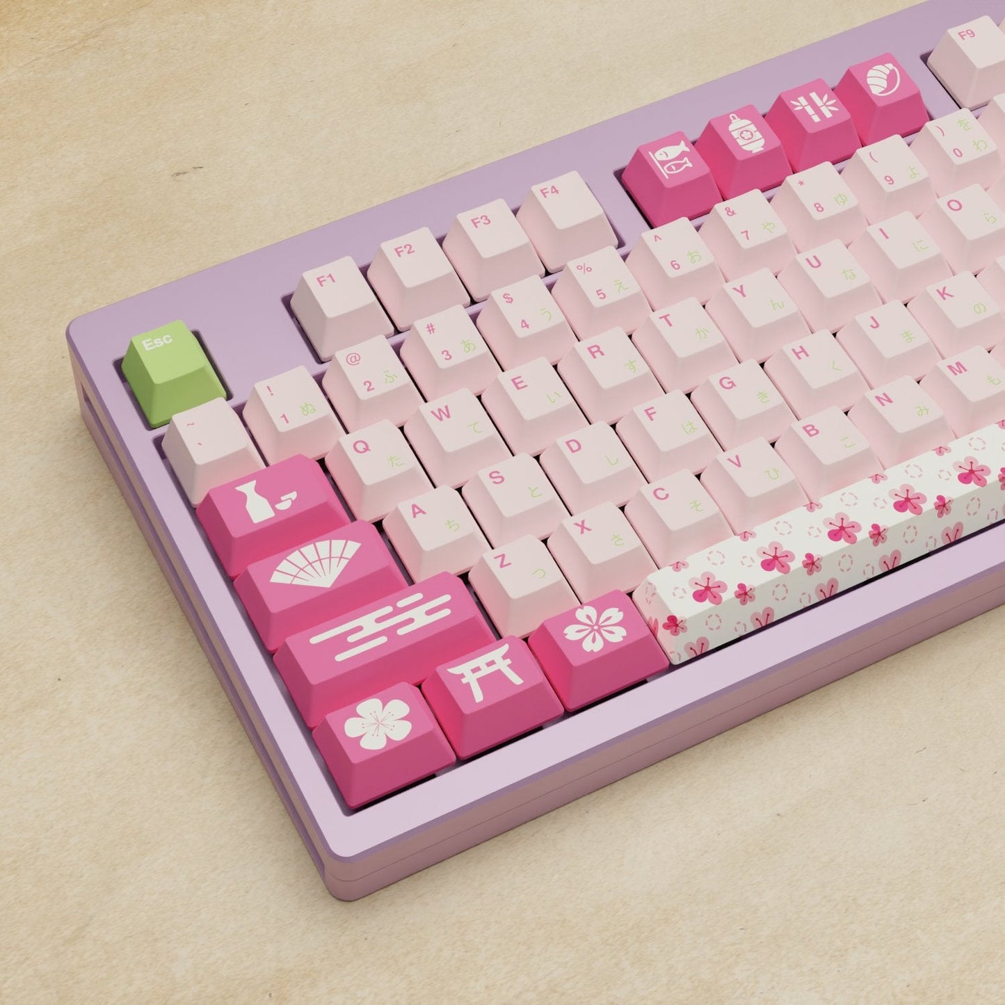 Monsgeek M5 - 100% Sakura Mechanical Keyboard - Goblintechkeys