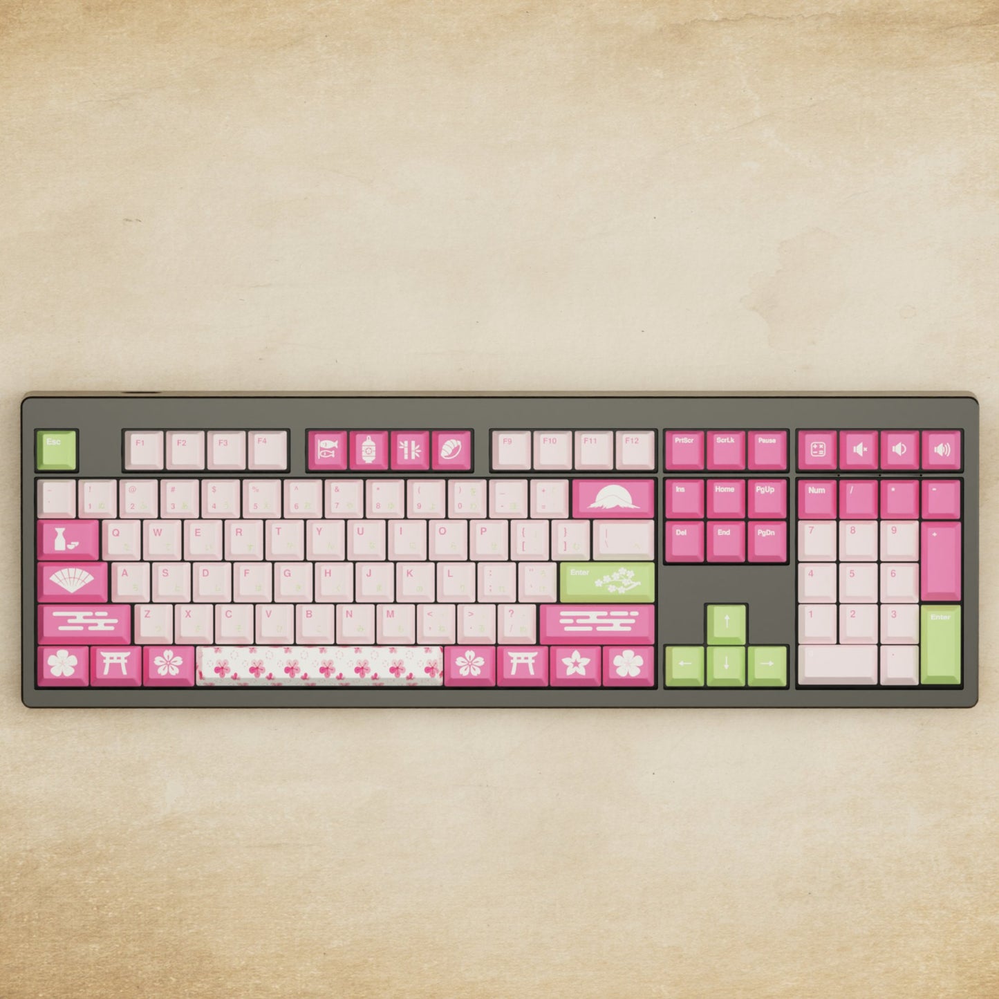 Monsgeek M5 - 100% Sakura Mechanical Keyboard - Goblintechkeys