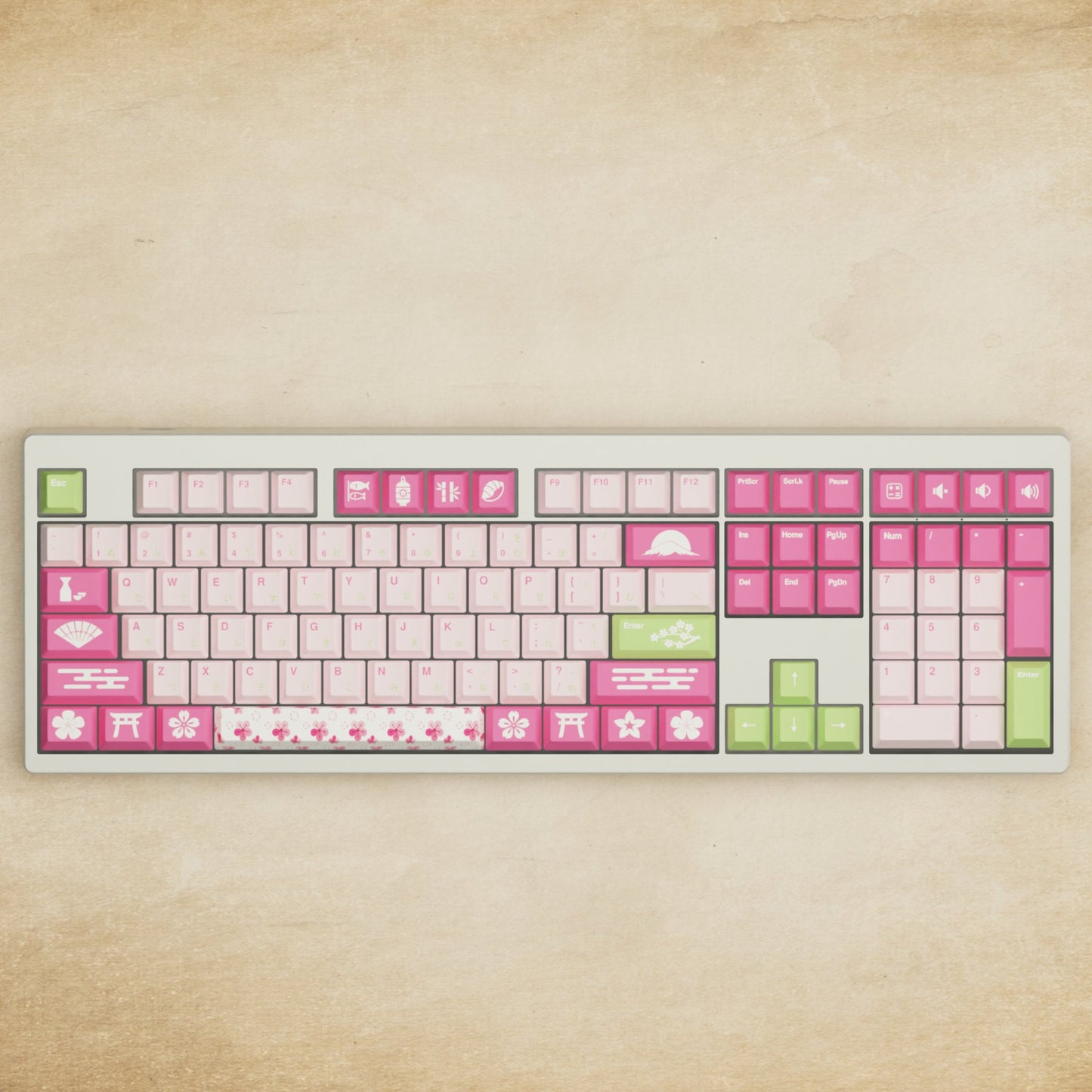Monsgeek M5 - 100% Sakura Mechanical Keyboard - Goblintechkeys
