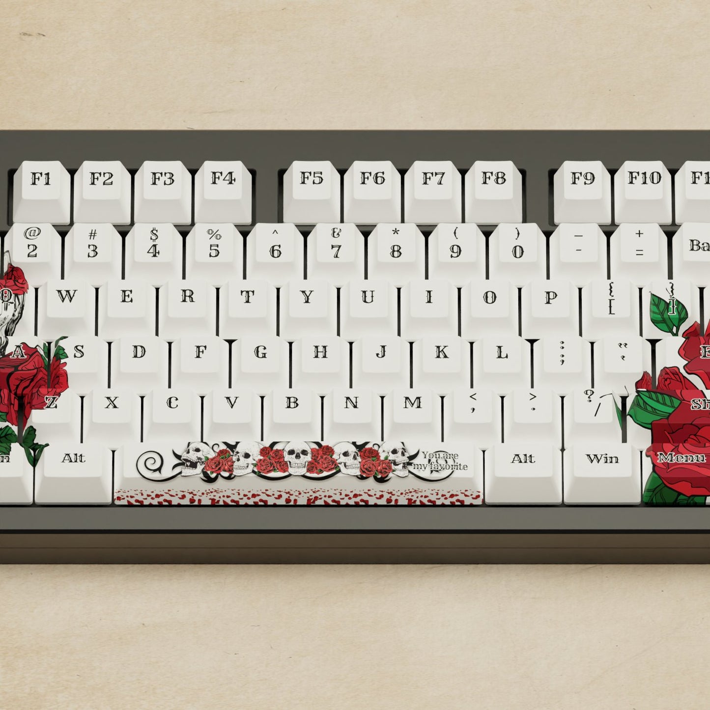 Monsgeek M5 - 100% Skulls & Roses Mechanical Keyboard - Goblintechkeys