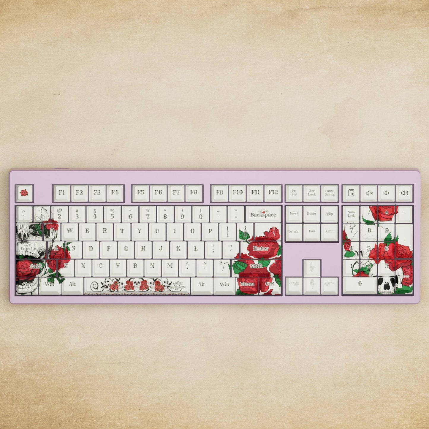 Monsgeek M5 - 100% Skulls & Roses Mechanical Keyboard - Goblintechkeys