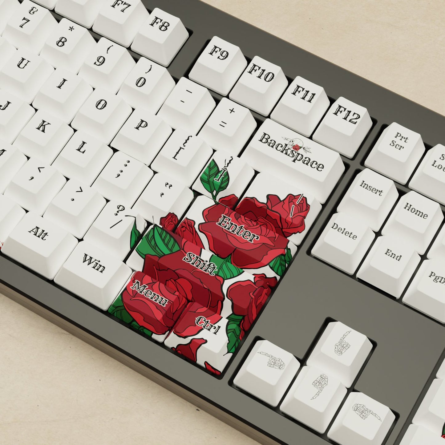 Monsgeek M5 - 100% Skulls & Roses Mechanical Keyboard - Goblintechkeys
