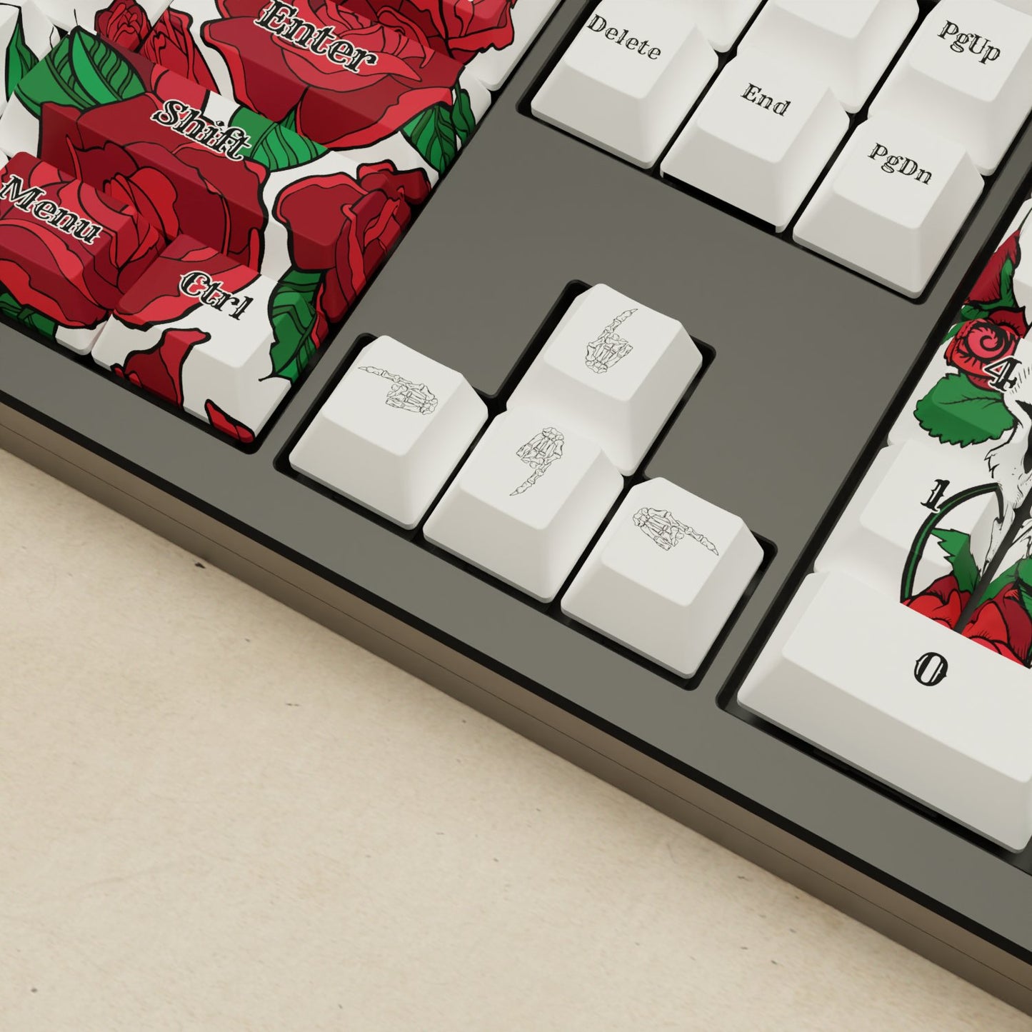 Monsgeek M5 - 100% Skulls & Roses Mechanical Keyboard - Goblintechkeys