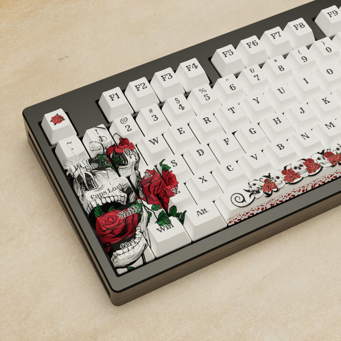 Monsgeek M5 - 100% Skulls & Roses Mechanical Keyboard - Goblintechkeys