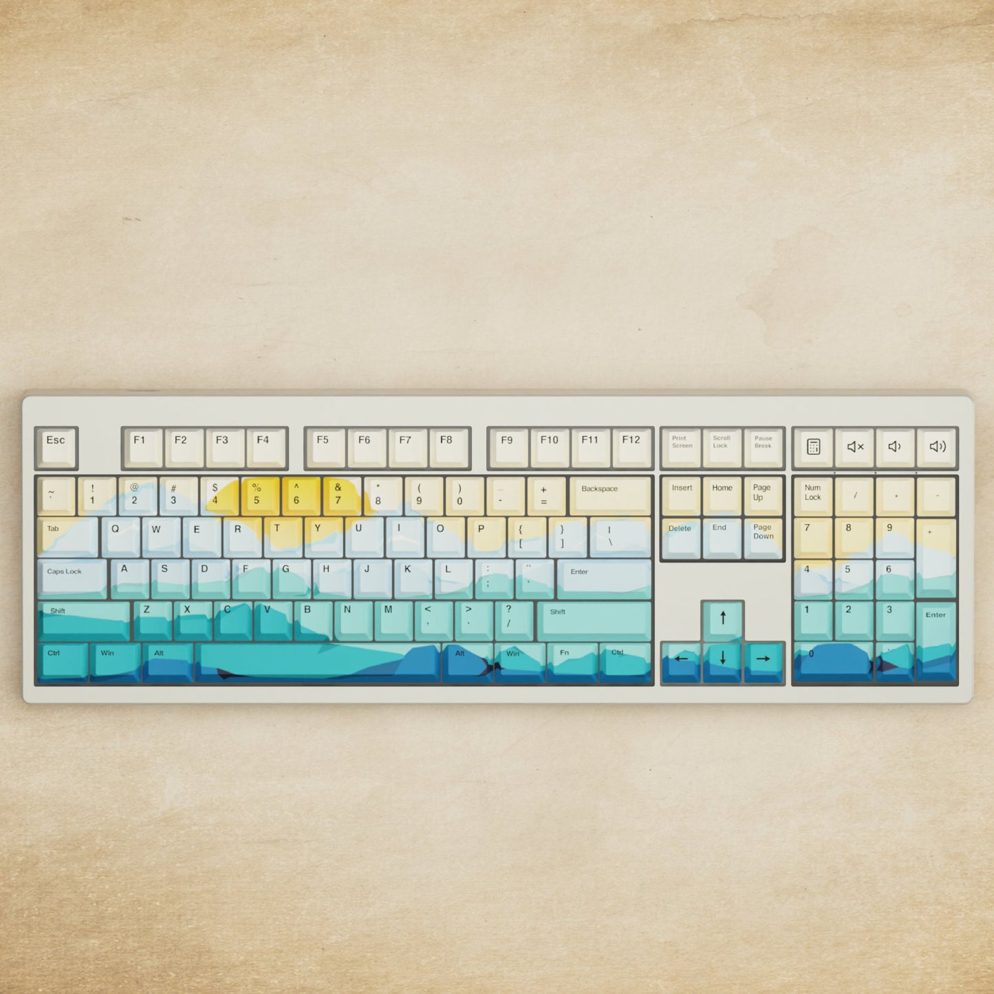 Monsgeek M5 - 100% Sunset Mechanical Keyboard - Goblintechkeys