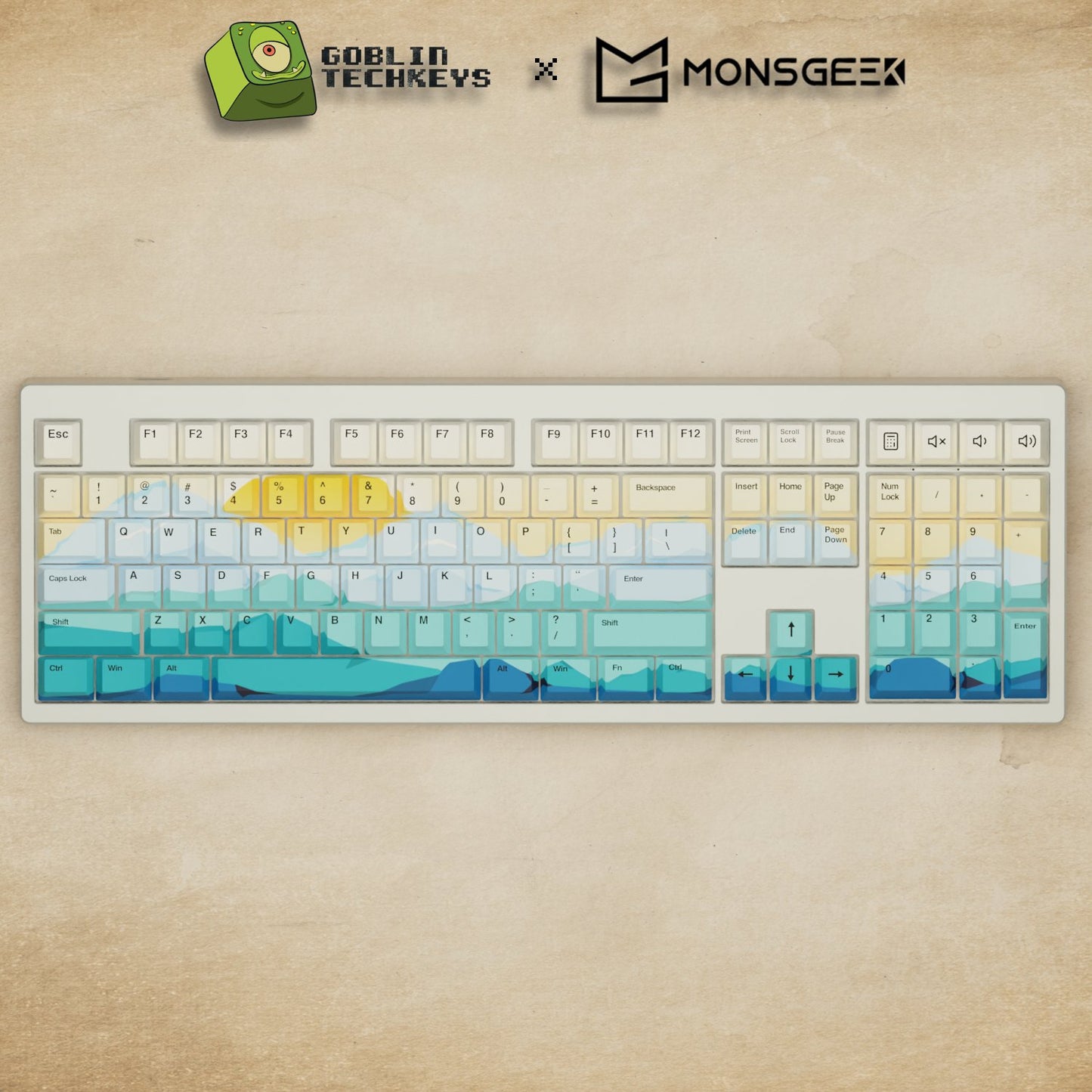 Monsgeek M5 - 100% Sunset Mechanical Keyboard - Goblintechkeys