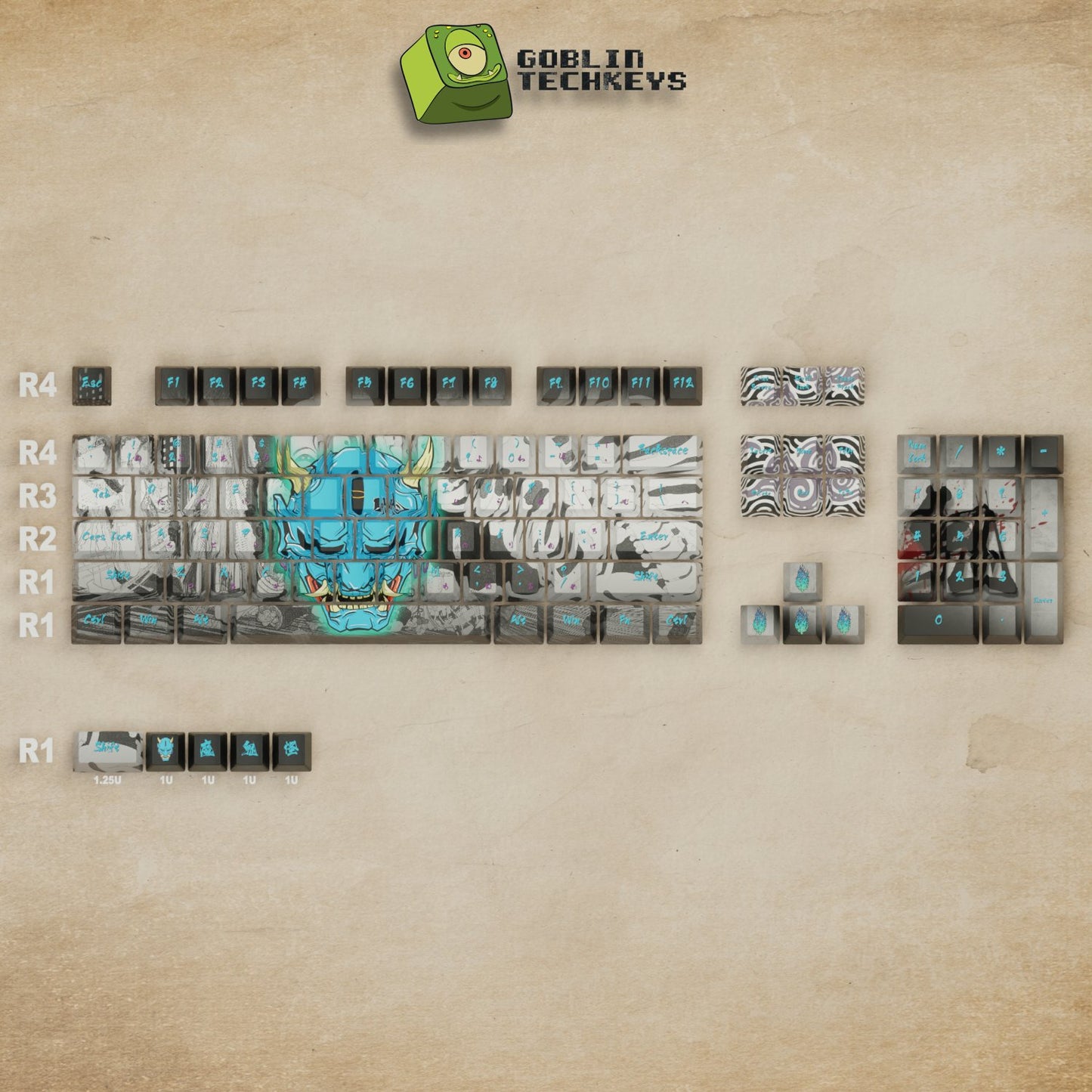 Oni Keycaps - Goblintechkeys