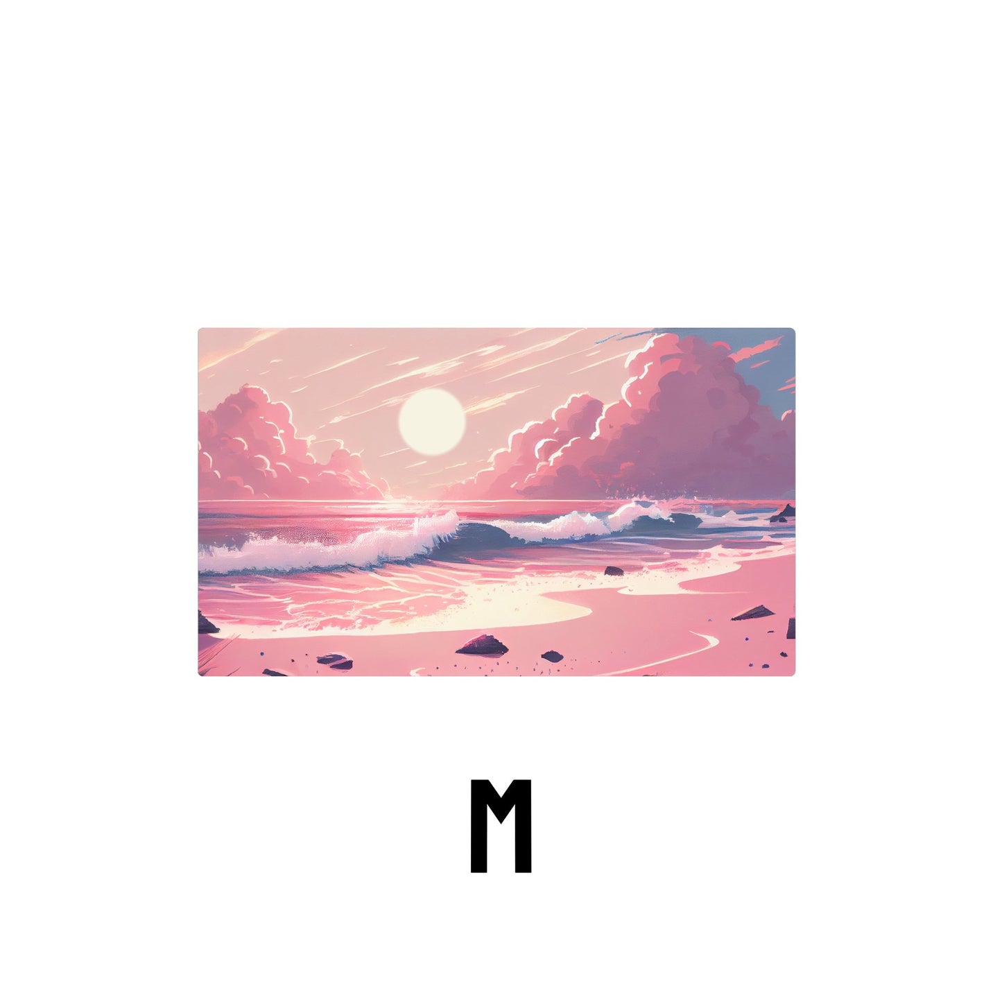 Pastel Pink Seaside Desk Mat | Mouse Pad | Gaming & Office Desk Mat - Goblintechkeys