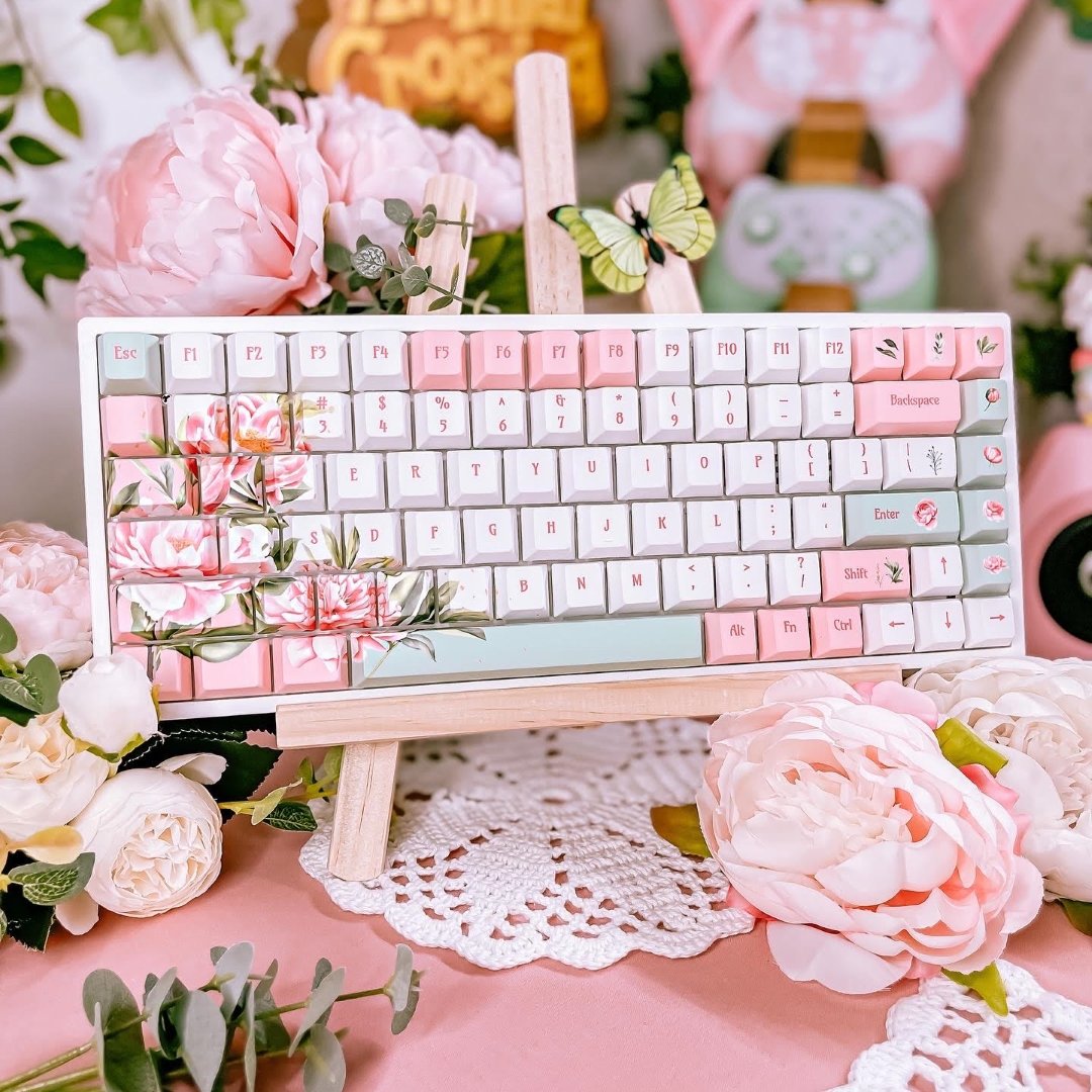 Peony Keycaps - Goblintechkeys
