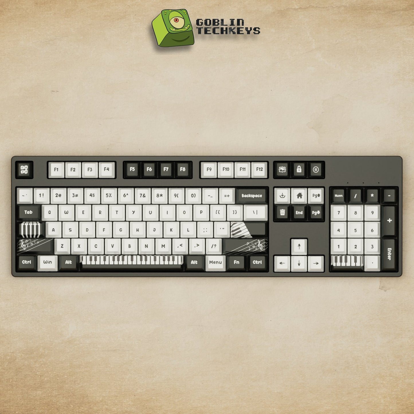 Piano Keycaps - Goblintechkeys