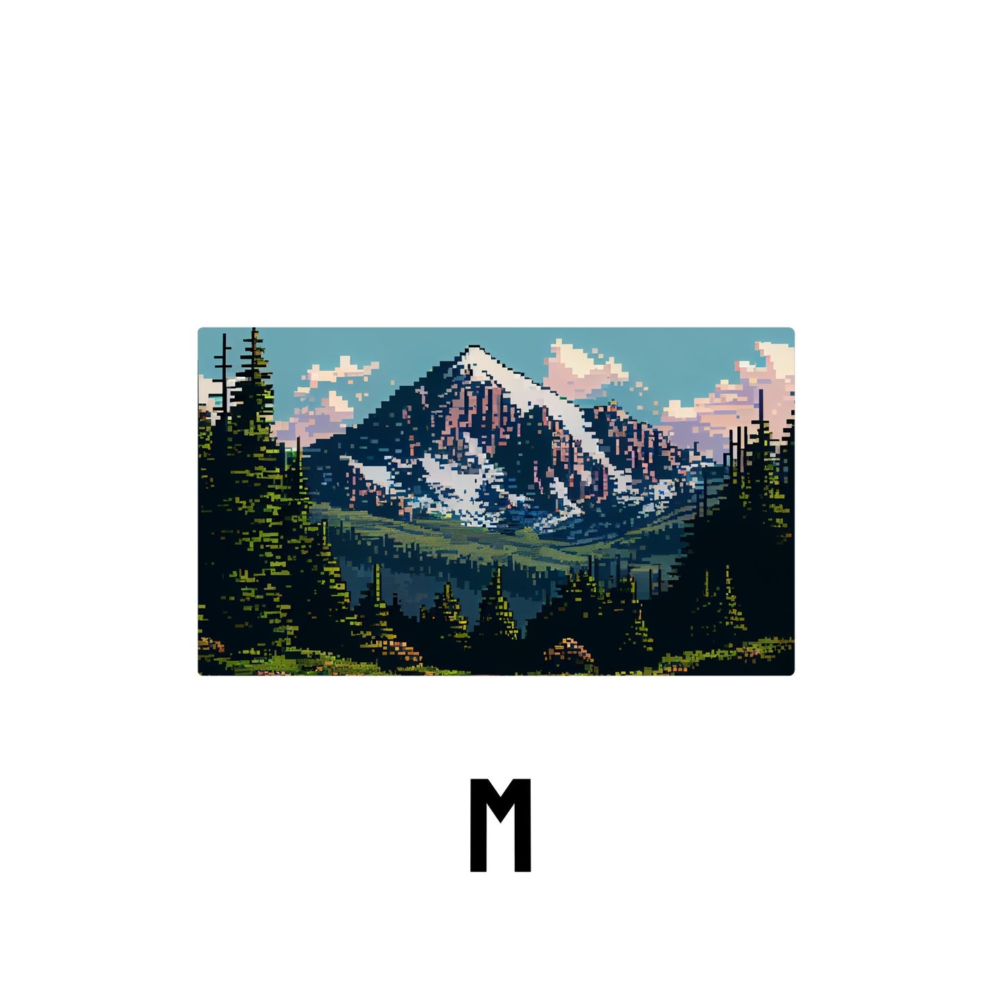 Pixelated Mountain View Desk Mat | Mouse Pad | Gaming & Office Desk Mat - Goblintechkeys