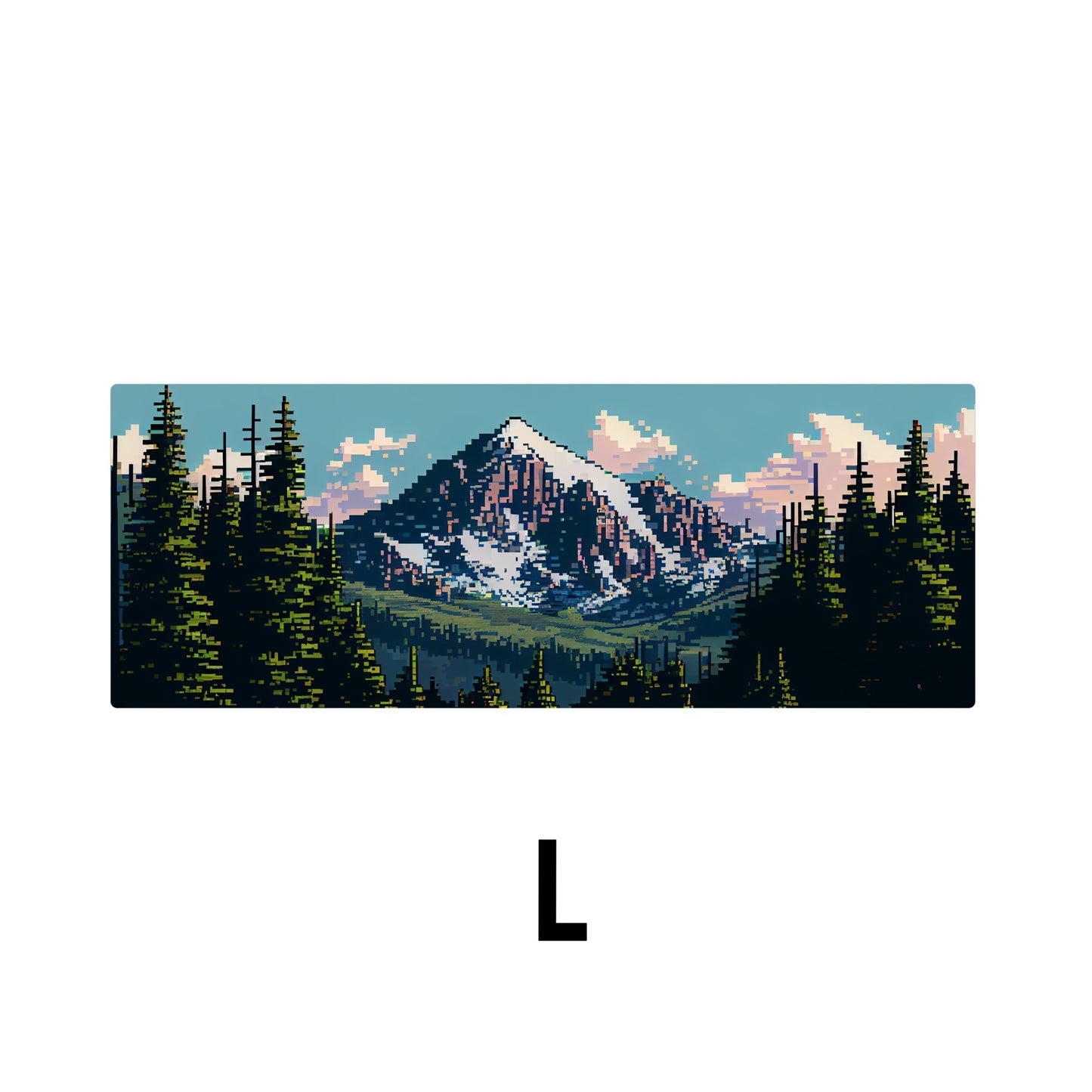 Pixelated Mountain View Desk Mat | Mouse Pad | Gaming & Office Desk Mat - Goblintechkeys