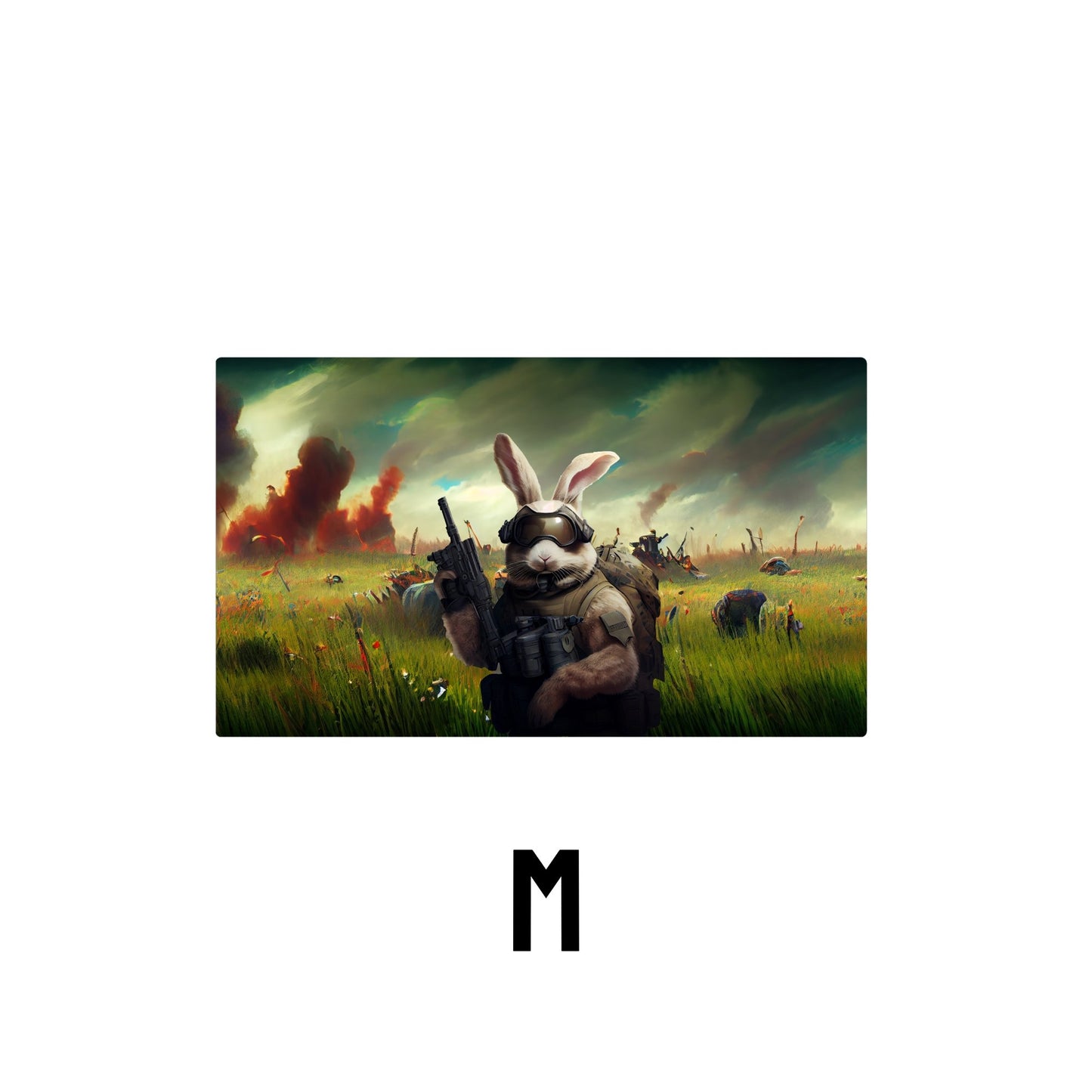 Rabbit Soldier Desk Mat | Mouse Pad | Gaming & Office Desk Mat - Goblintechkeys