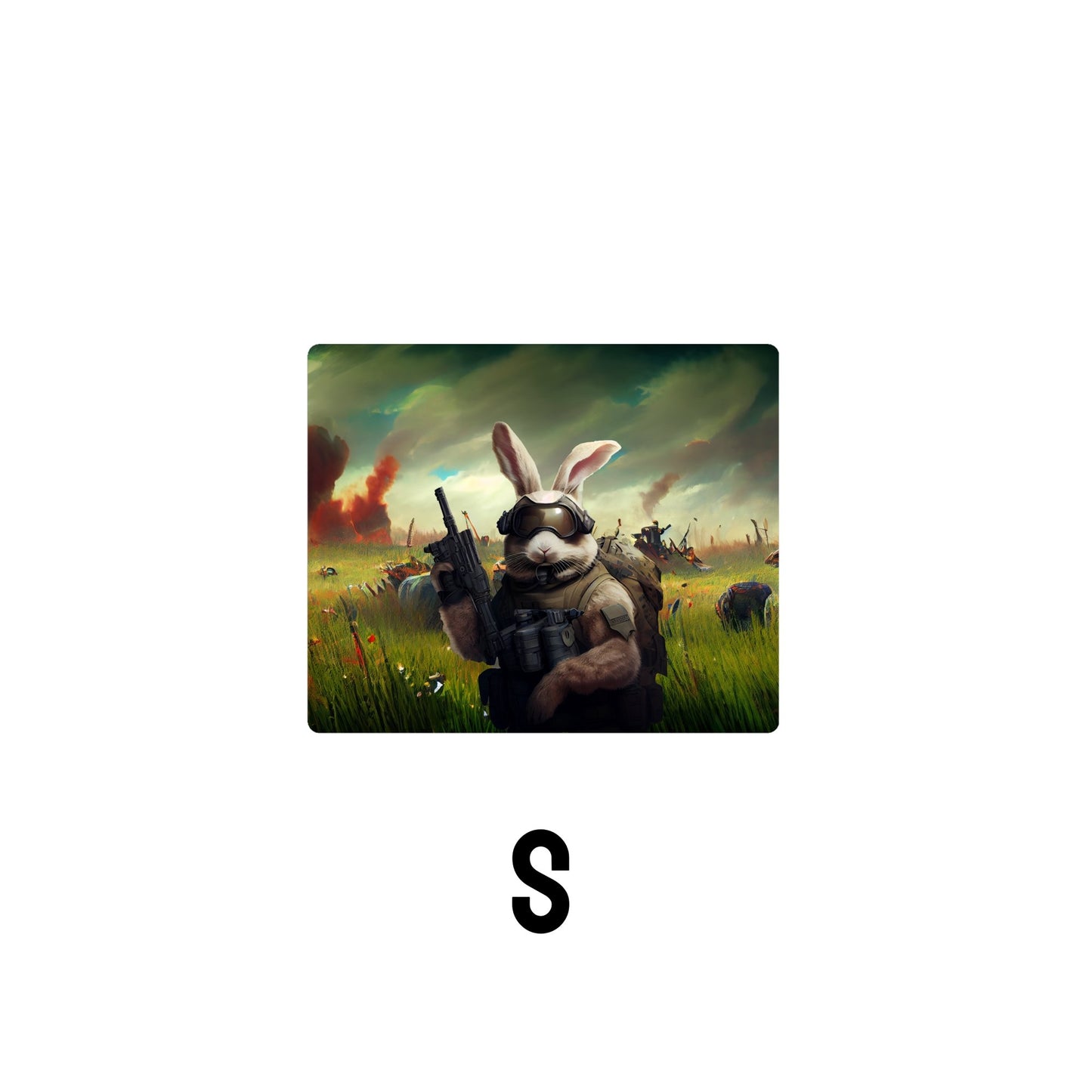 Rabbit Soldier Desk Mat | Mouse Pad | Gaming & Office Desk Mat - Goblintechkeys
