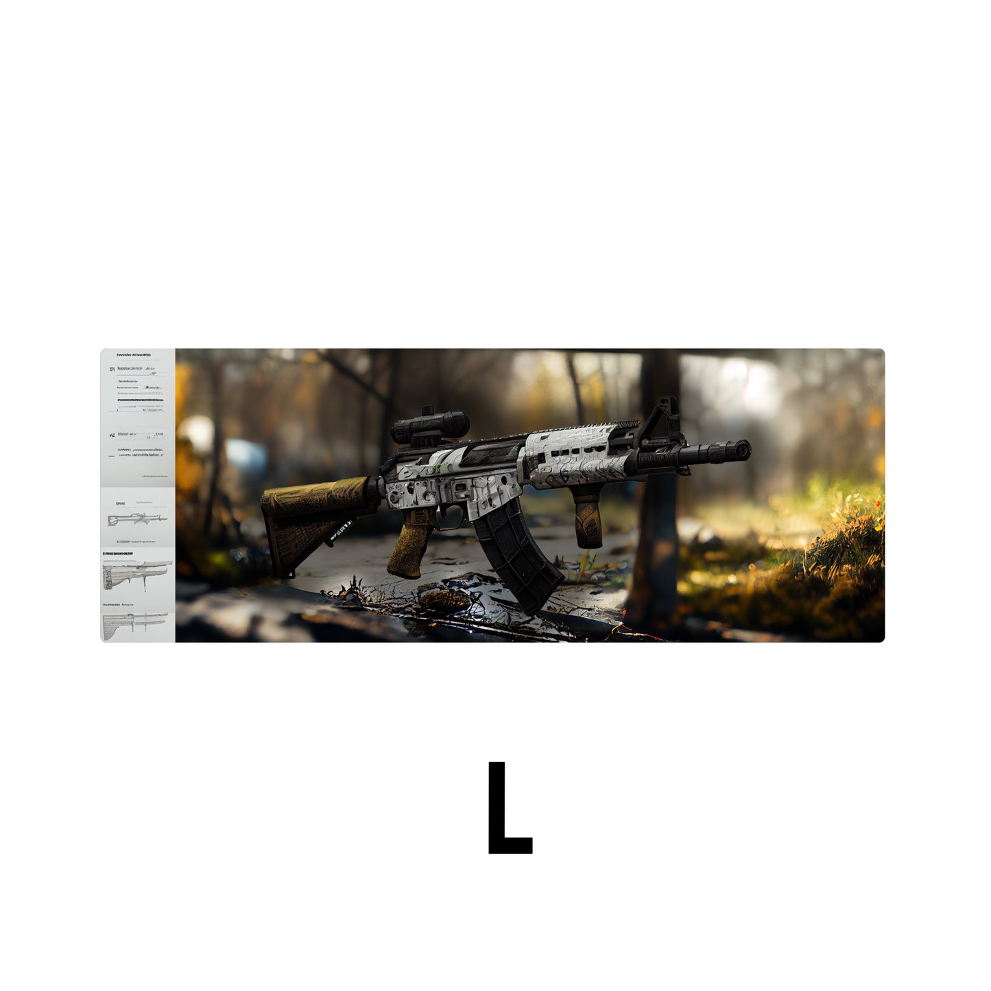 SG-553 Riffle Desk Mat | Mouse Pad | Gaming & Office Desk Mat - Goblintechkeys