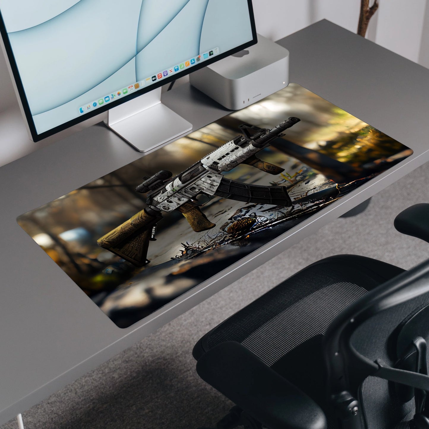 SG-553 Riffle Desk Mat | Mouse Pad | Gaming & Office Desk Mat - Goblintechkeys
