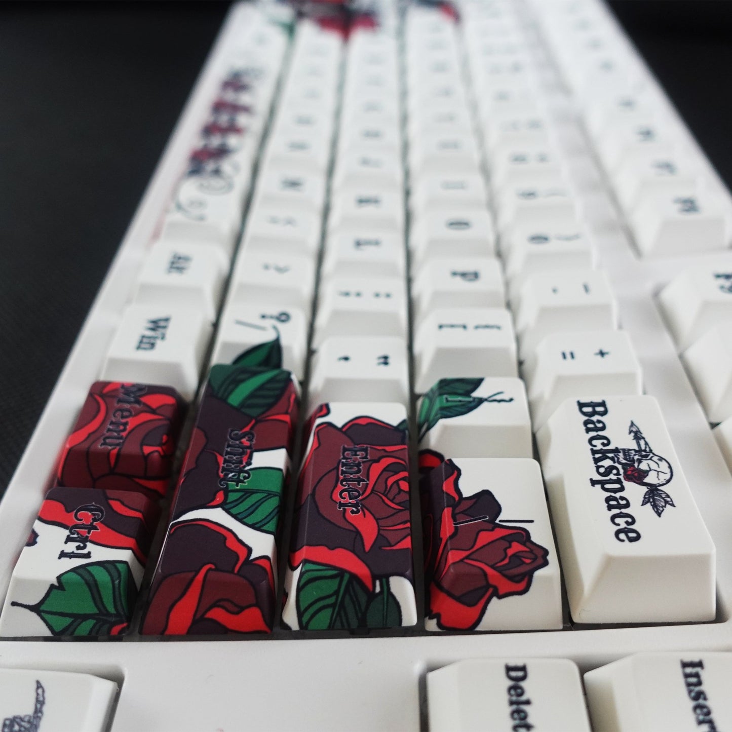 Skull & Roses Keycaps - Goblintechkeys