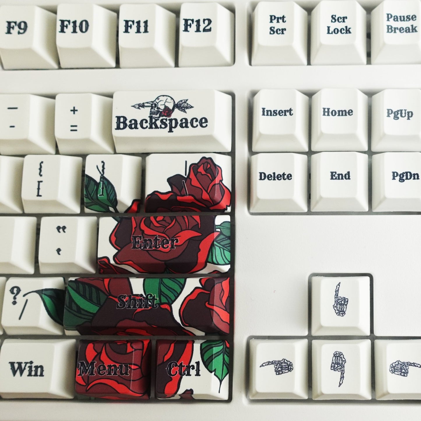 Skull & Roses Keycaps - Goblintechkeys