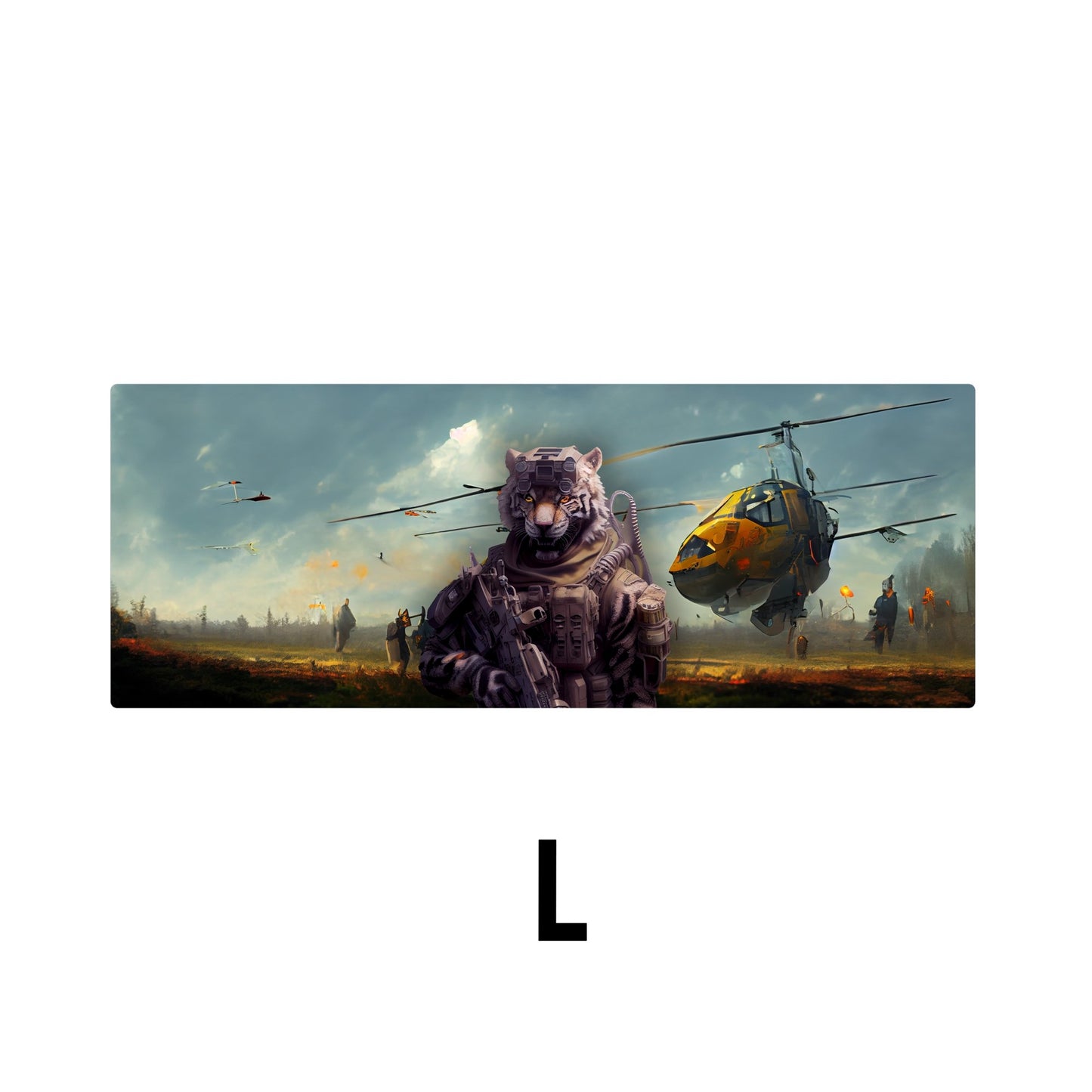 Tiger Soldier Desk Mat | Mouse Pad | Gaming & Office Desk Mat - Goblintechkeys