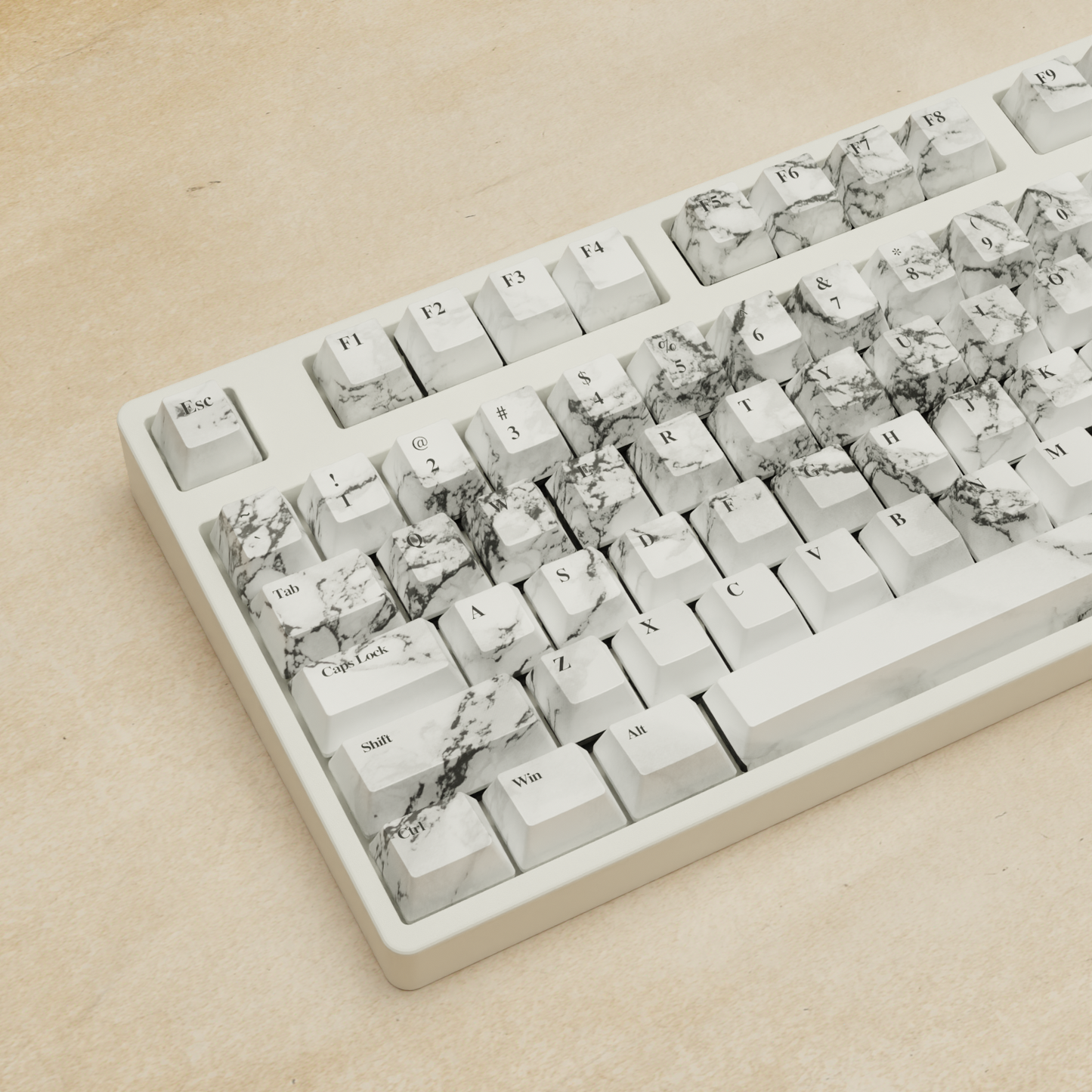Alpha 108 - 100% Marble Mechanical Keyboard