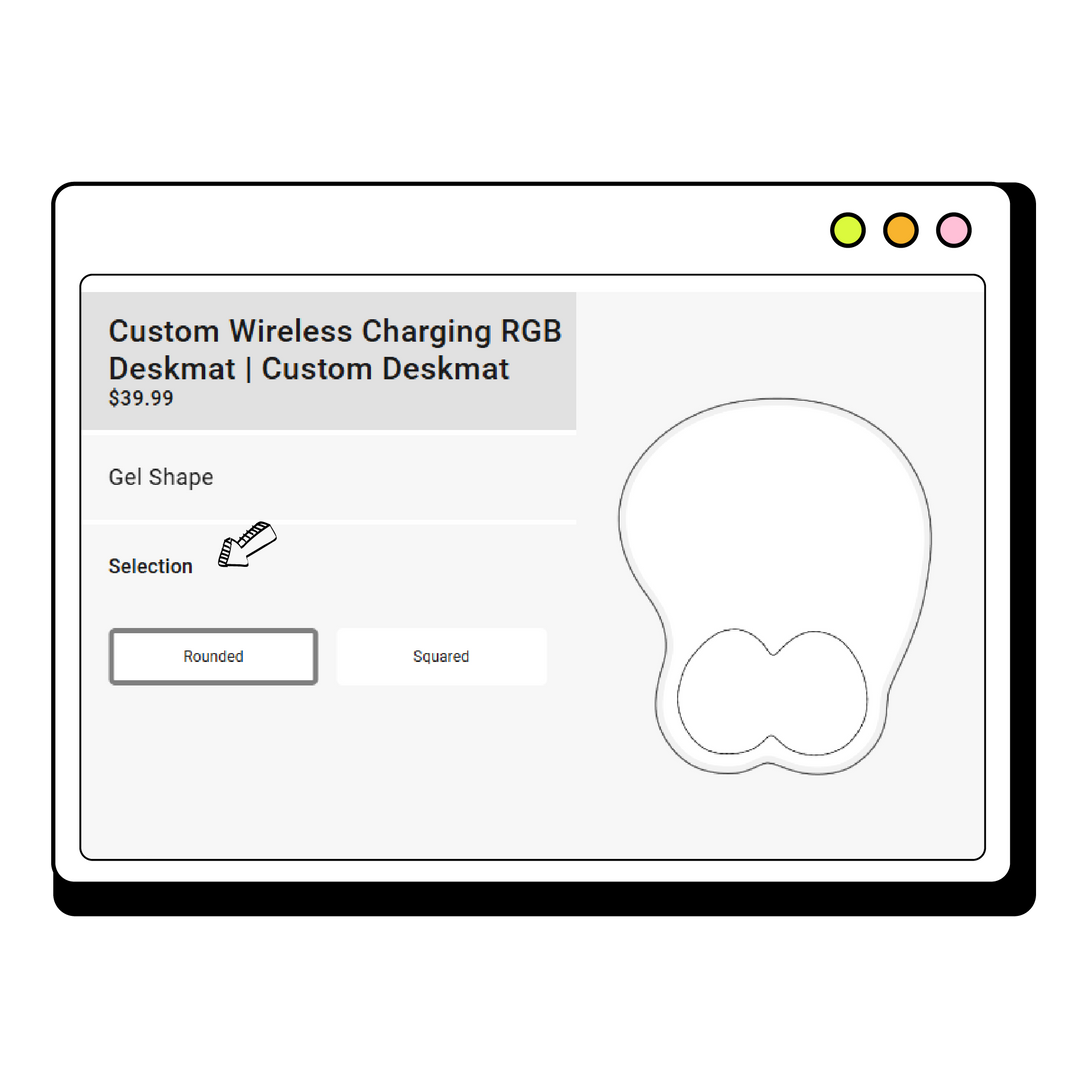 Step 1 choose your desire shape