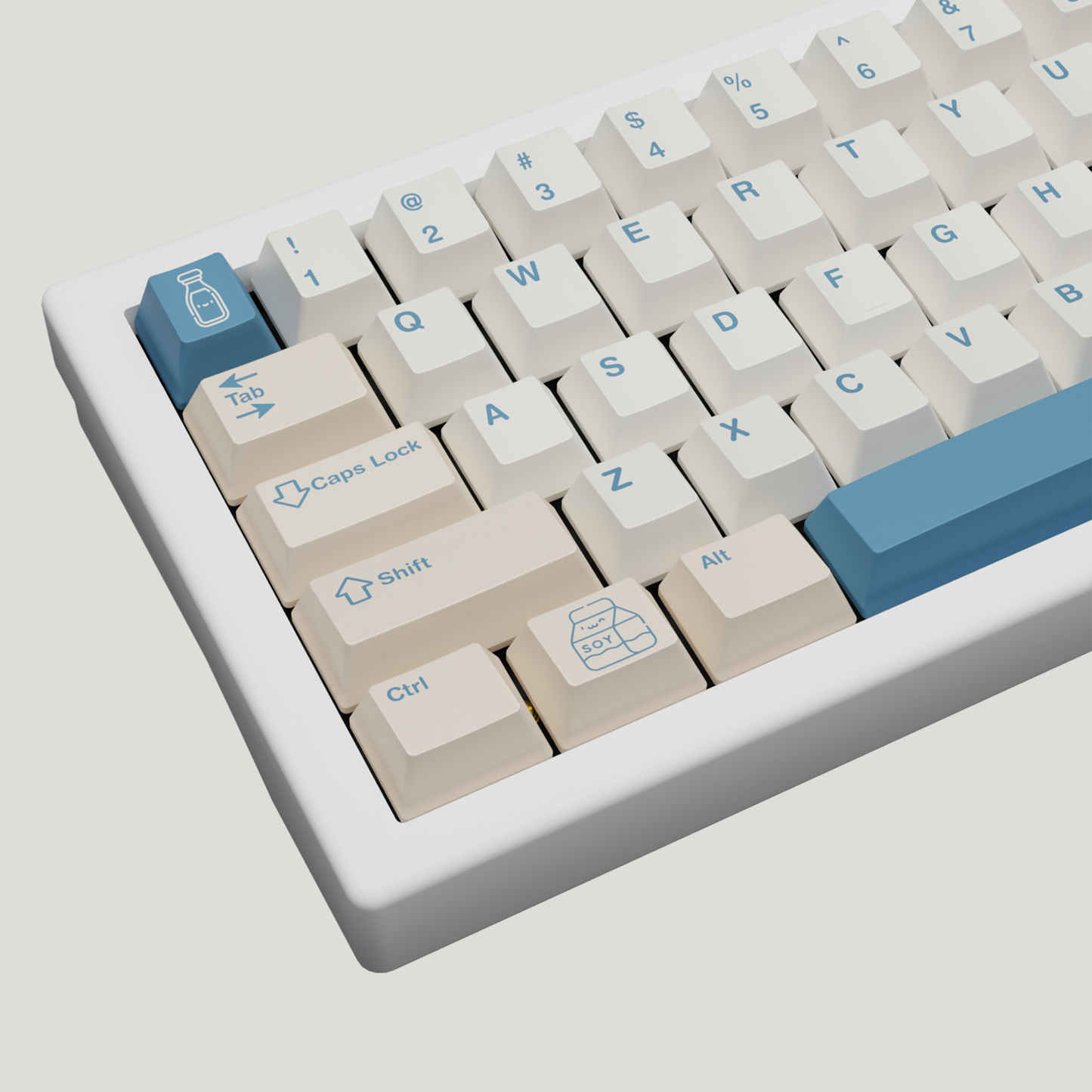 Soya Milk Design Keycaps and Mechanical Keyboard