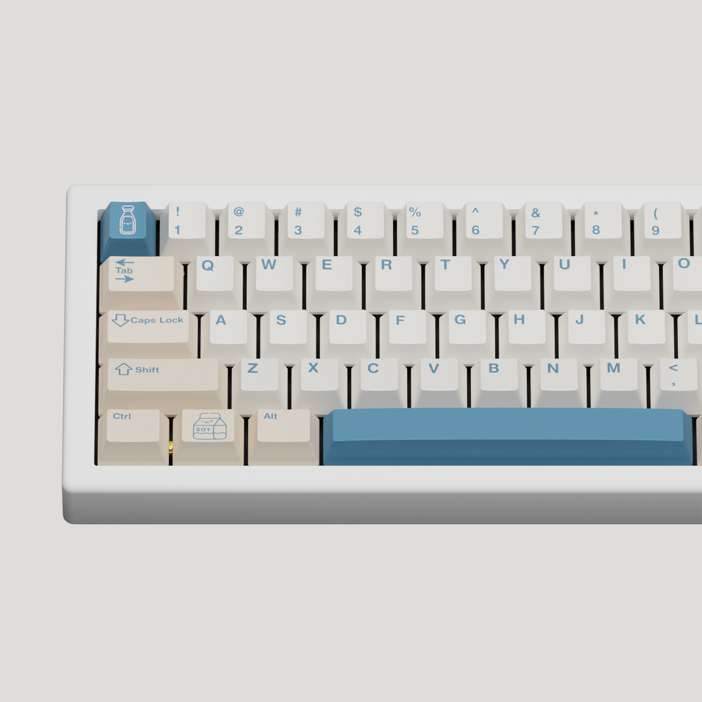 Soya Milk Design Keycaps and Mechanical Keyboard