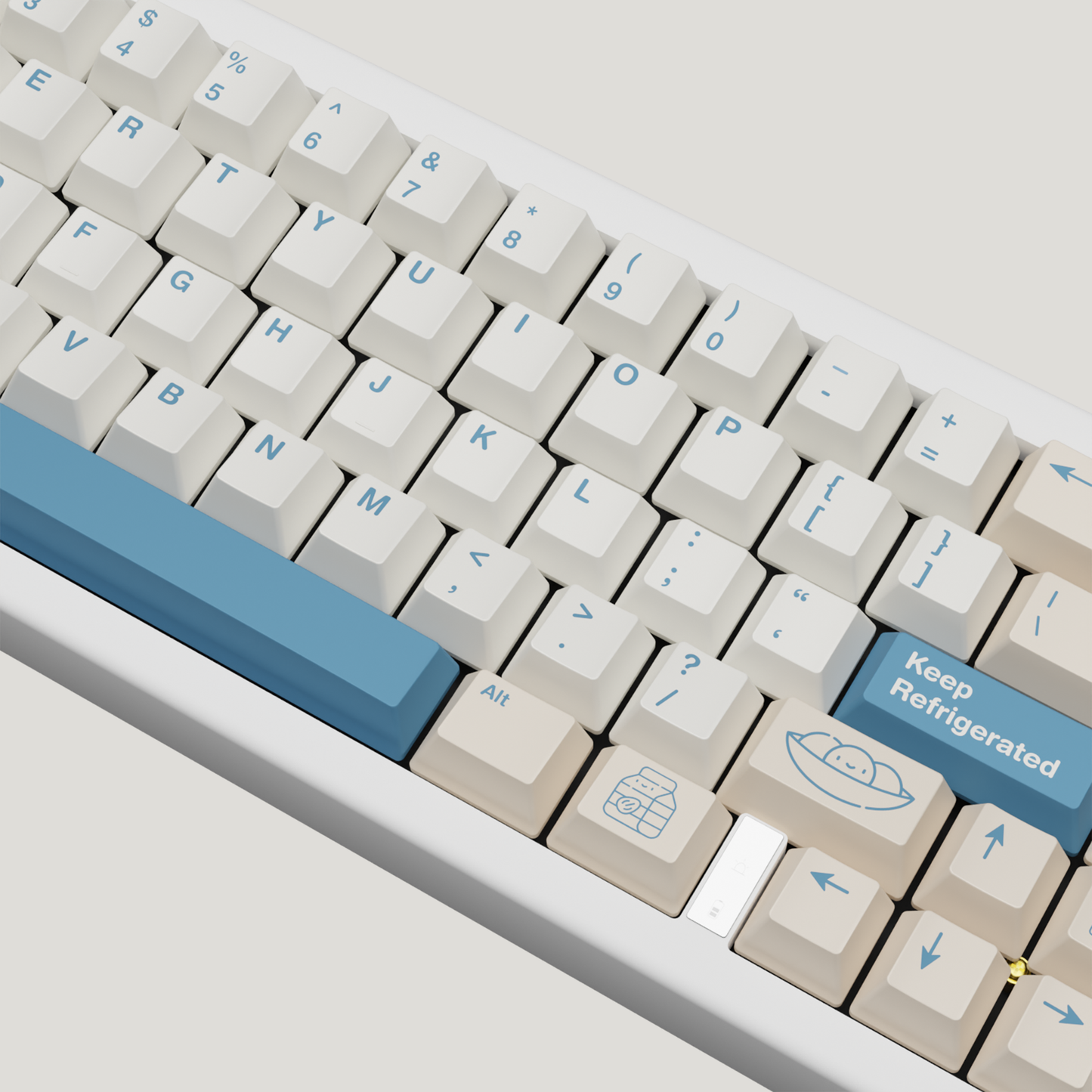 Soya Milk Design Keycaps and Mechanical Keyboard