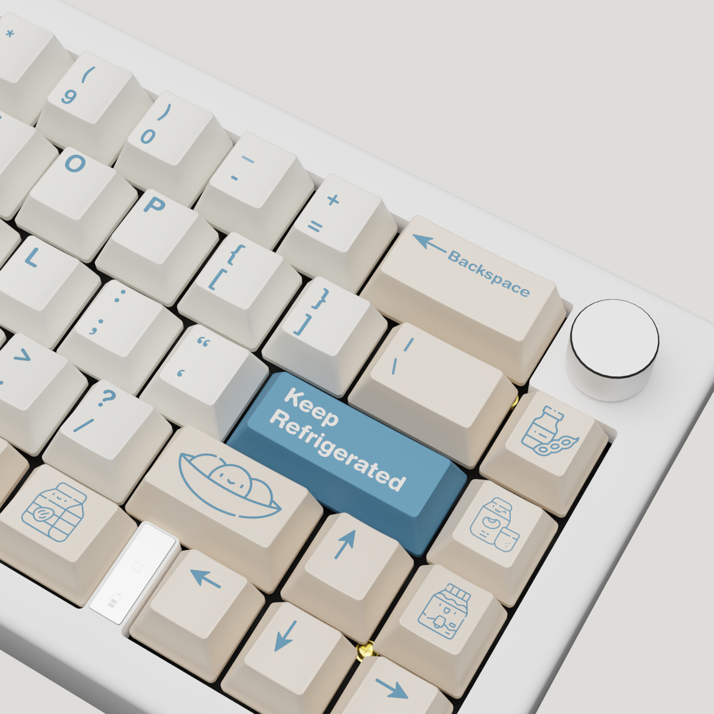 Soya Milk Design Keycaps and Mechanical Keyboard