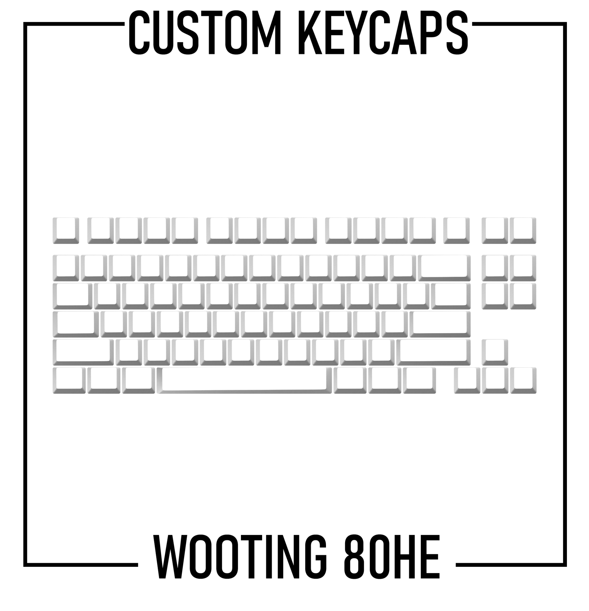 80% Wooting Custom Keycaps Set ( ANSI | 84 Keys ) - Goblintechkeys