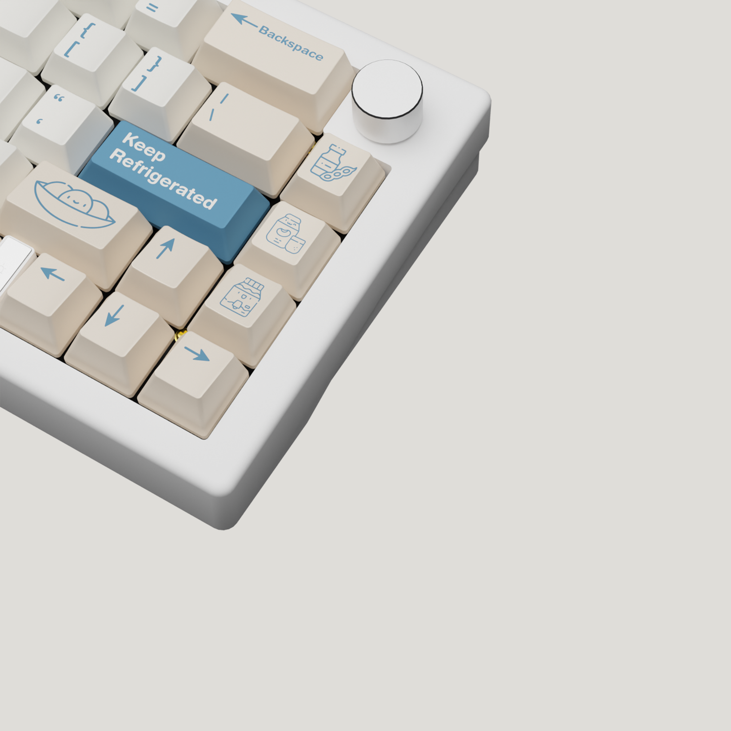 Soya Milk Design Keycaps and Mechanical Keyboard