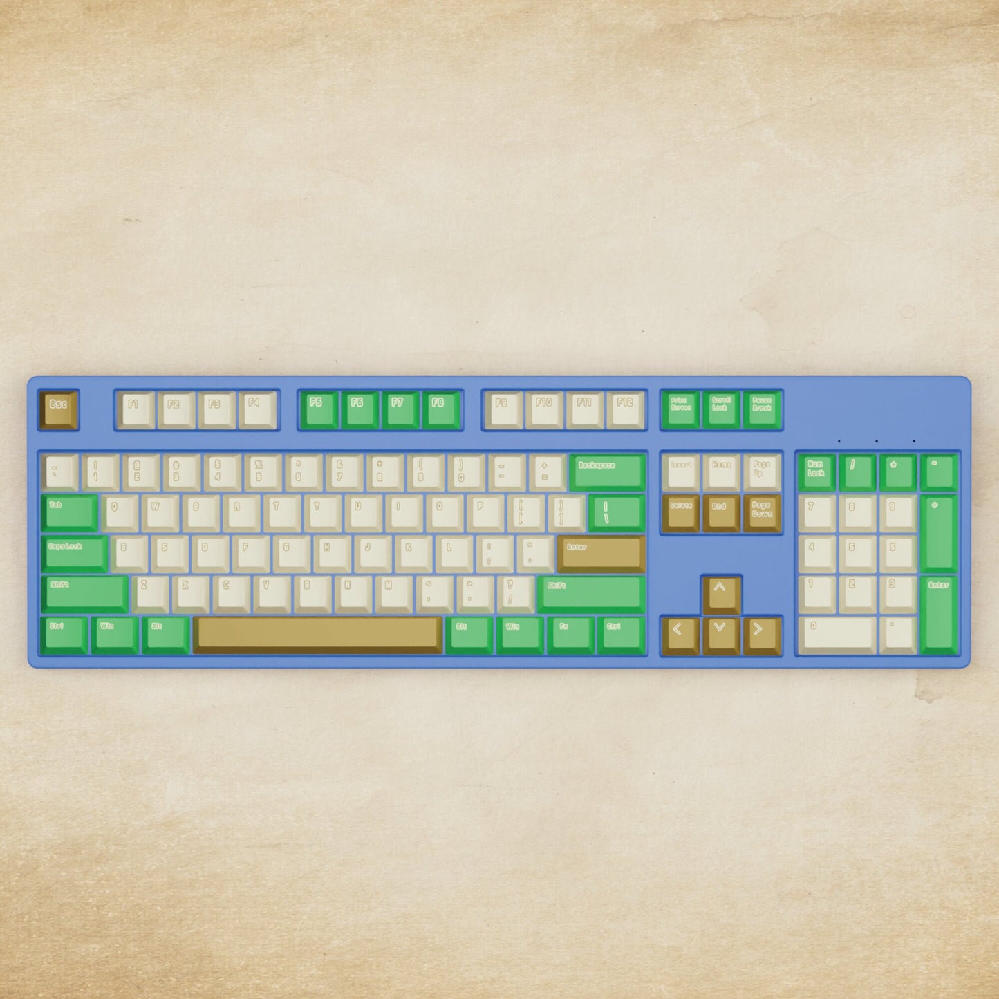 Alpha 108 - 100% Creamy Green Mechanical Keyboard