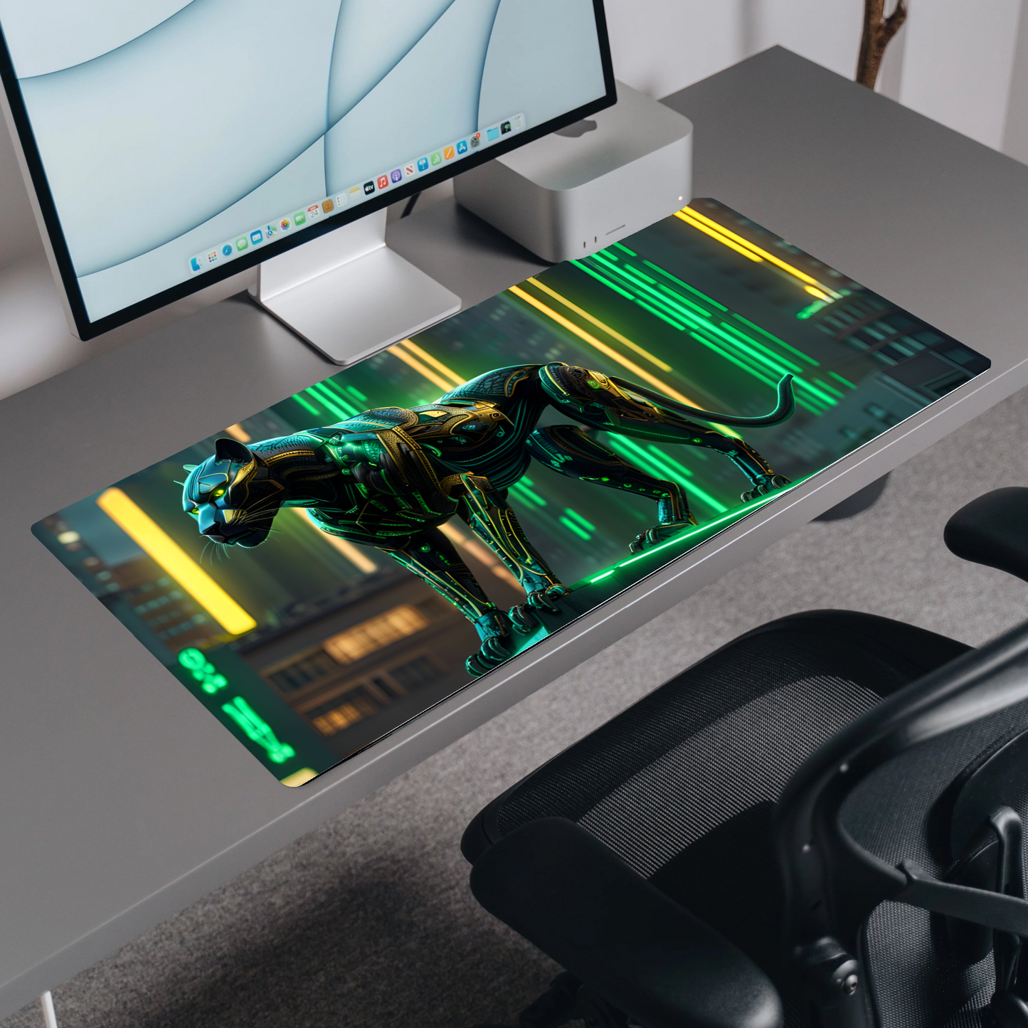 Futuristic Fusion | Custom Artisan Mousepad | Gaming & Office Desk Mat