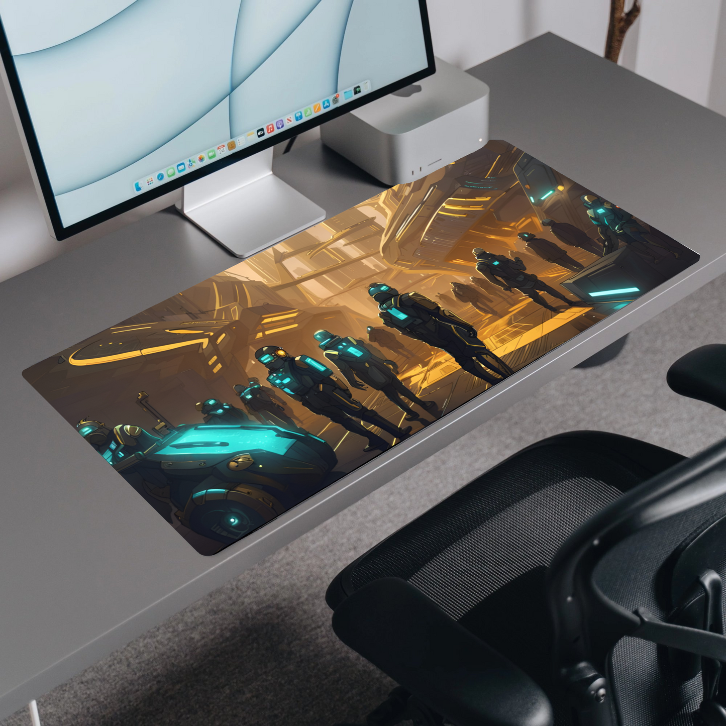 Neo-Tech Utopia | Custom Artisan Mousepad | Gaming & Office Desk Mat