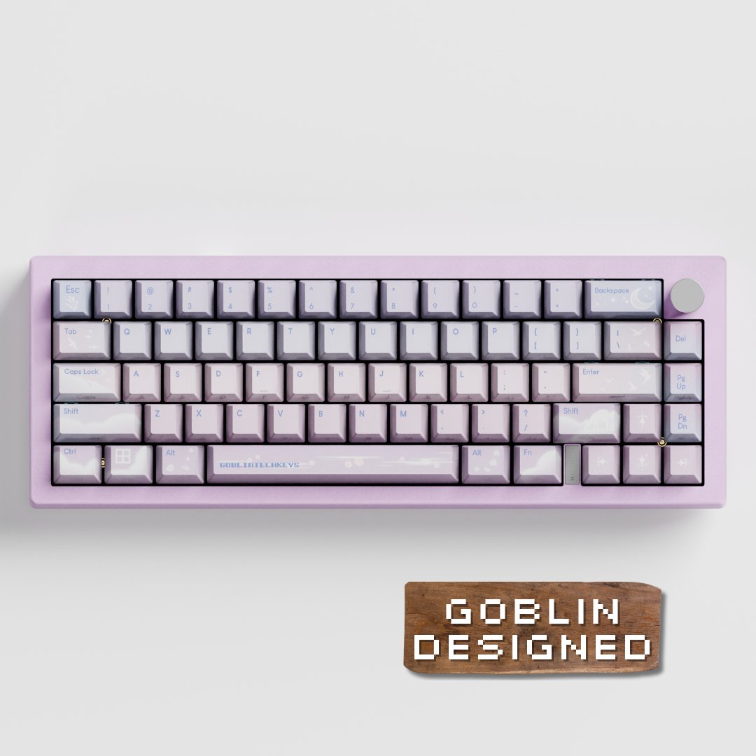 Aesthetic Sky Goblin - designed 65 Keyboard - Goblintechkeys
