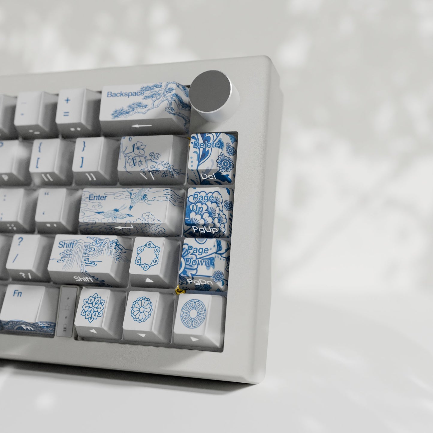 Blue Pottery Goblin - designed 65 Keyboard - Goblintechkeys