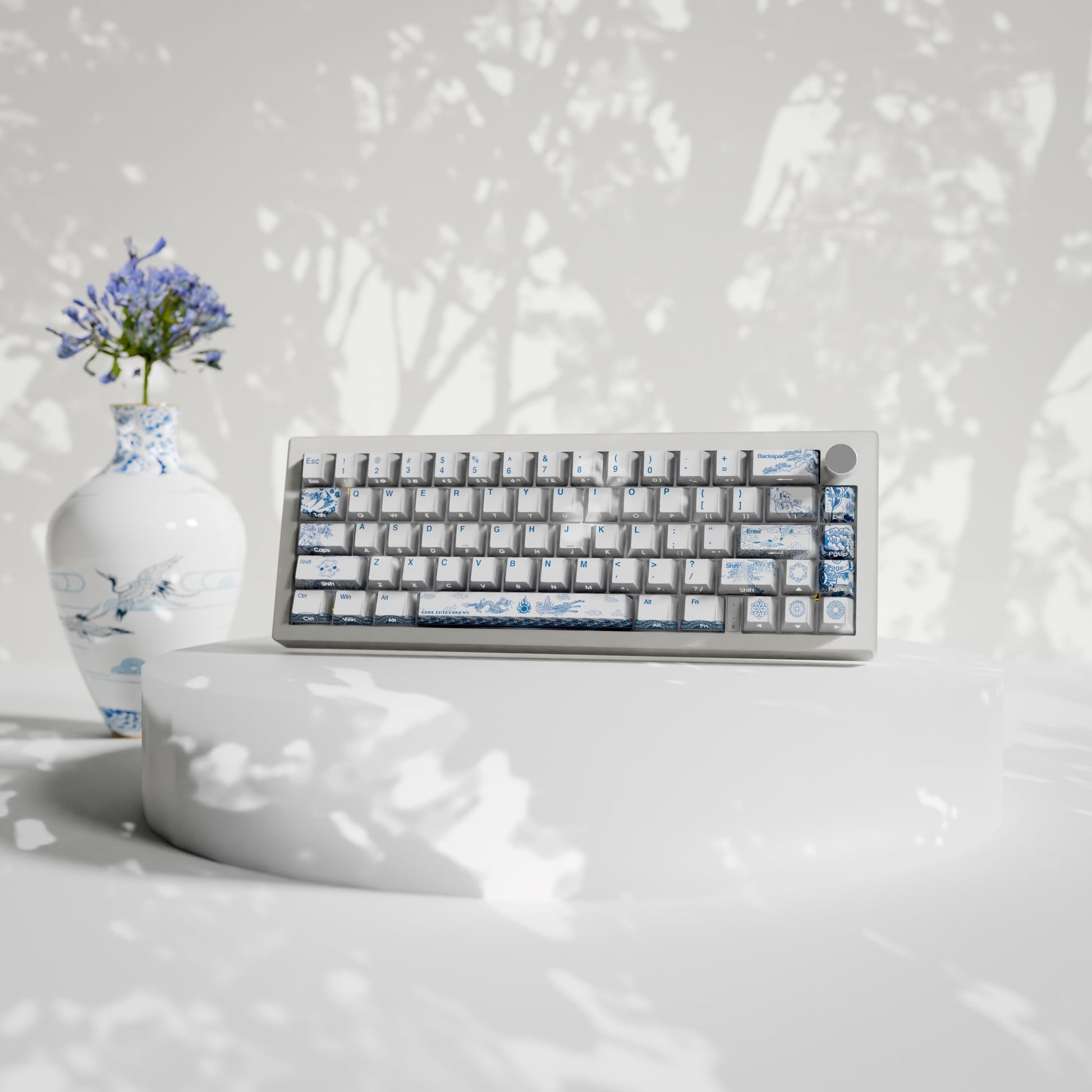 Blue Pottery Goblin - designed 65 Keyboard - Goblintechkeys