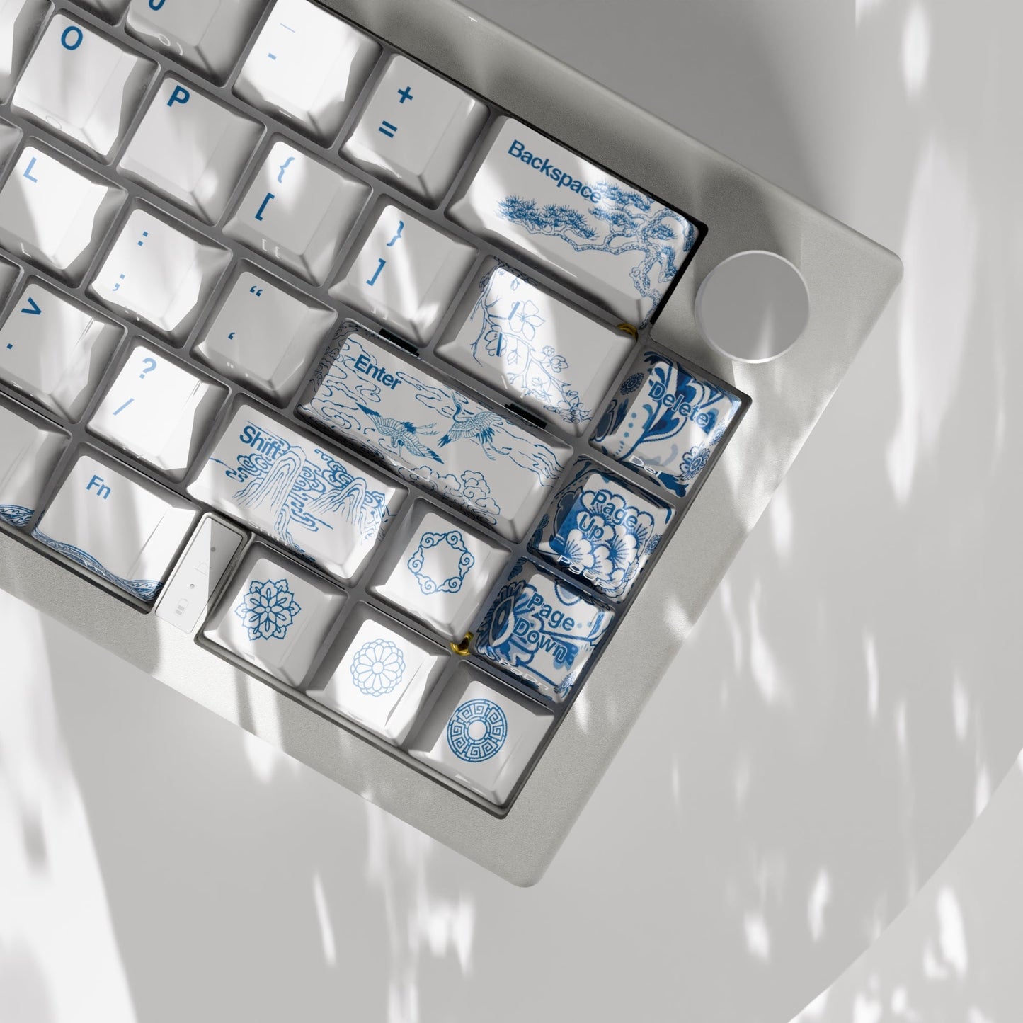 Blue pottery Keycaps - Goblintechkeys