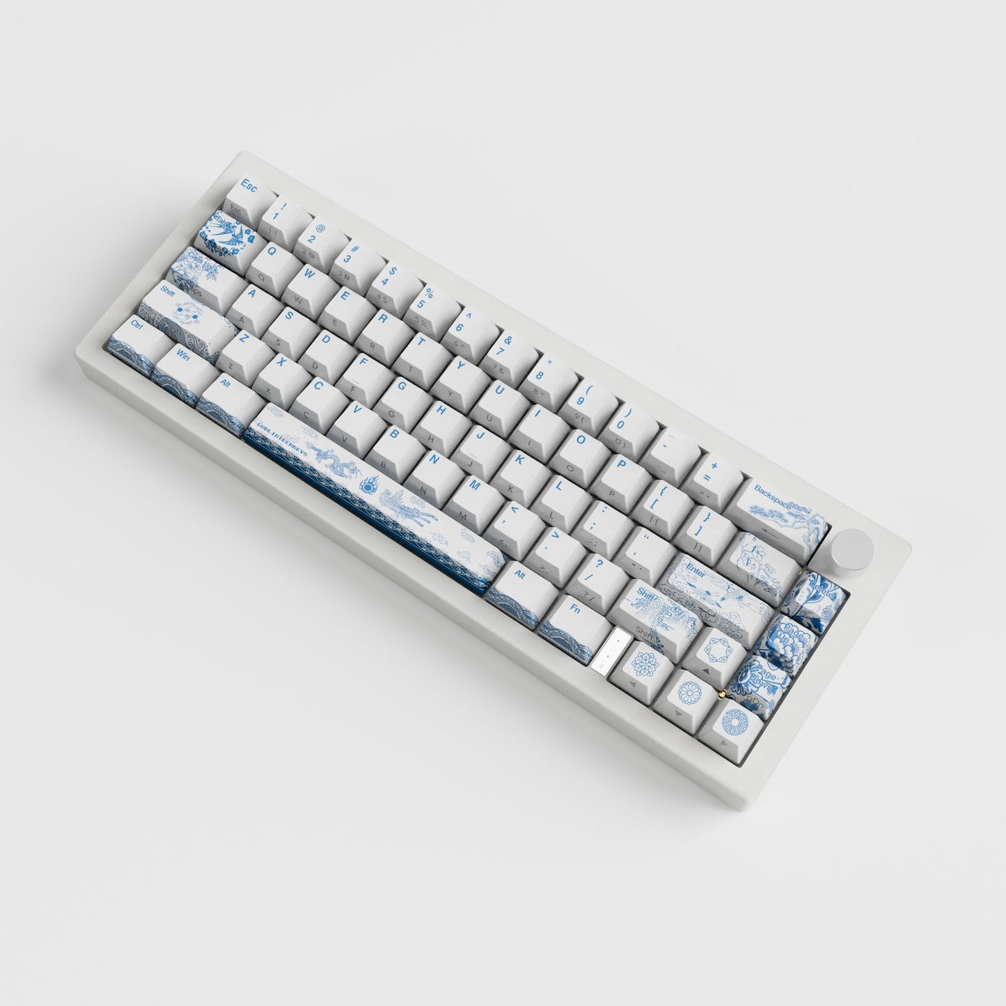 Blue pottery Keycaps - Goblintechkeys