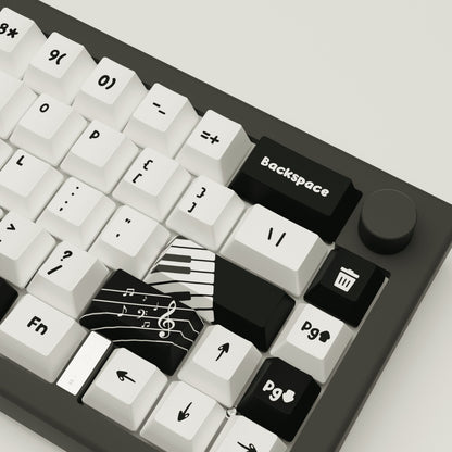 Classic Piano Design Keycaps and Mechanical Keyboard - Goblintechkeys