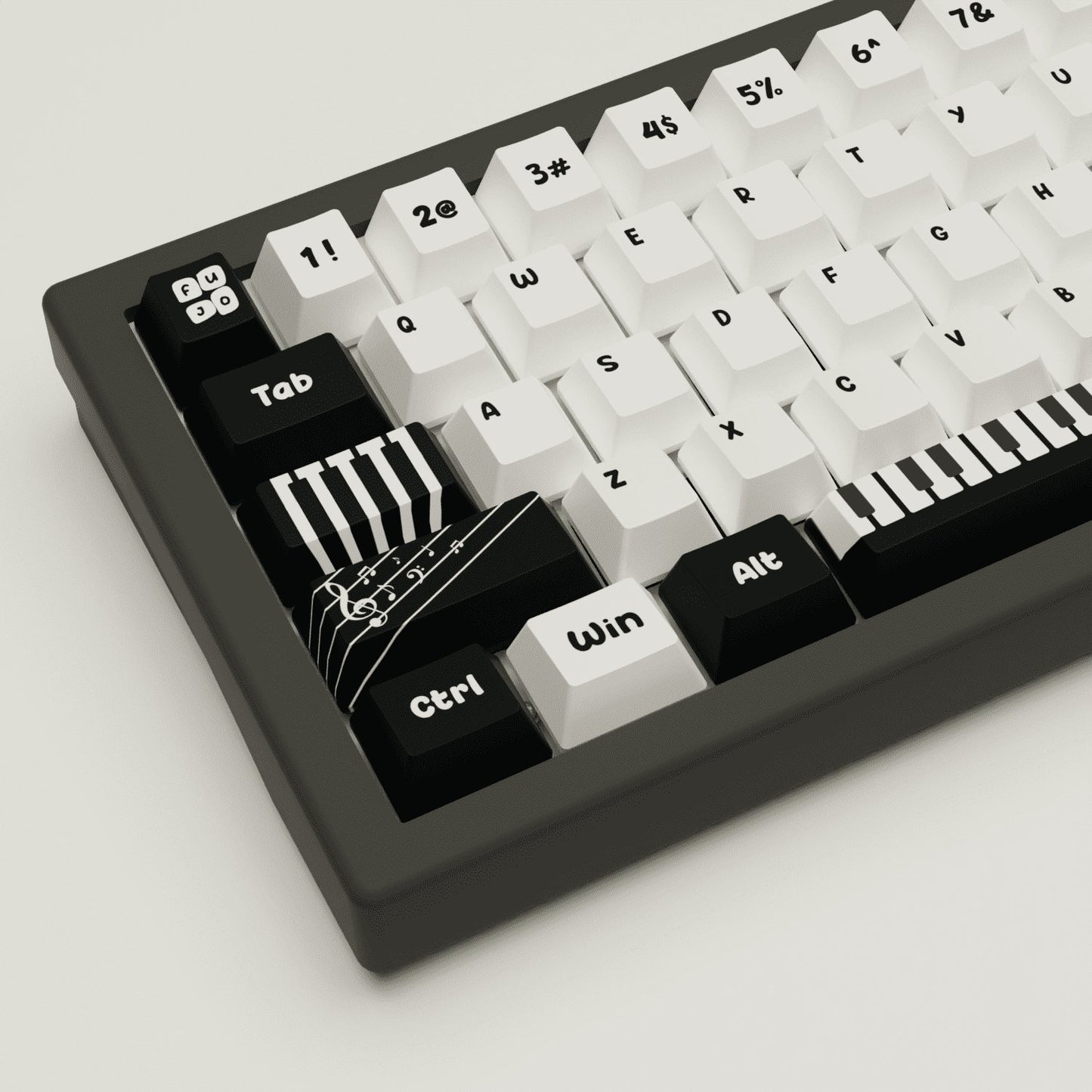 Classic Piano Design Keycaps and Mechanical Keyboard - Goblintechkeys