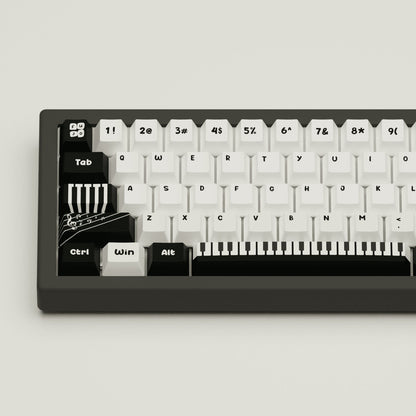 Classic Piano Design Keycaps and Mechanical Keyboard - Goblintechkeys