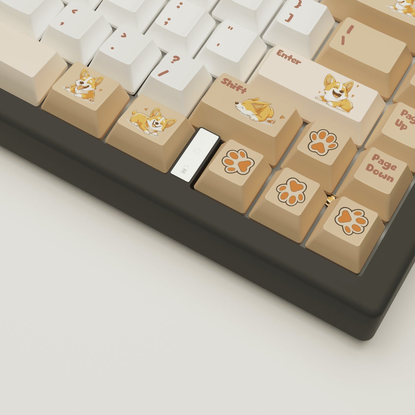 Corgi Lover Design Keycaps and Mechanical Keyboard - Goblintechkeys