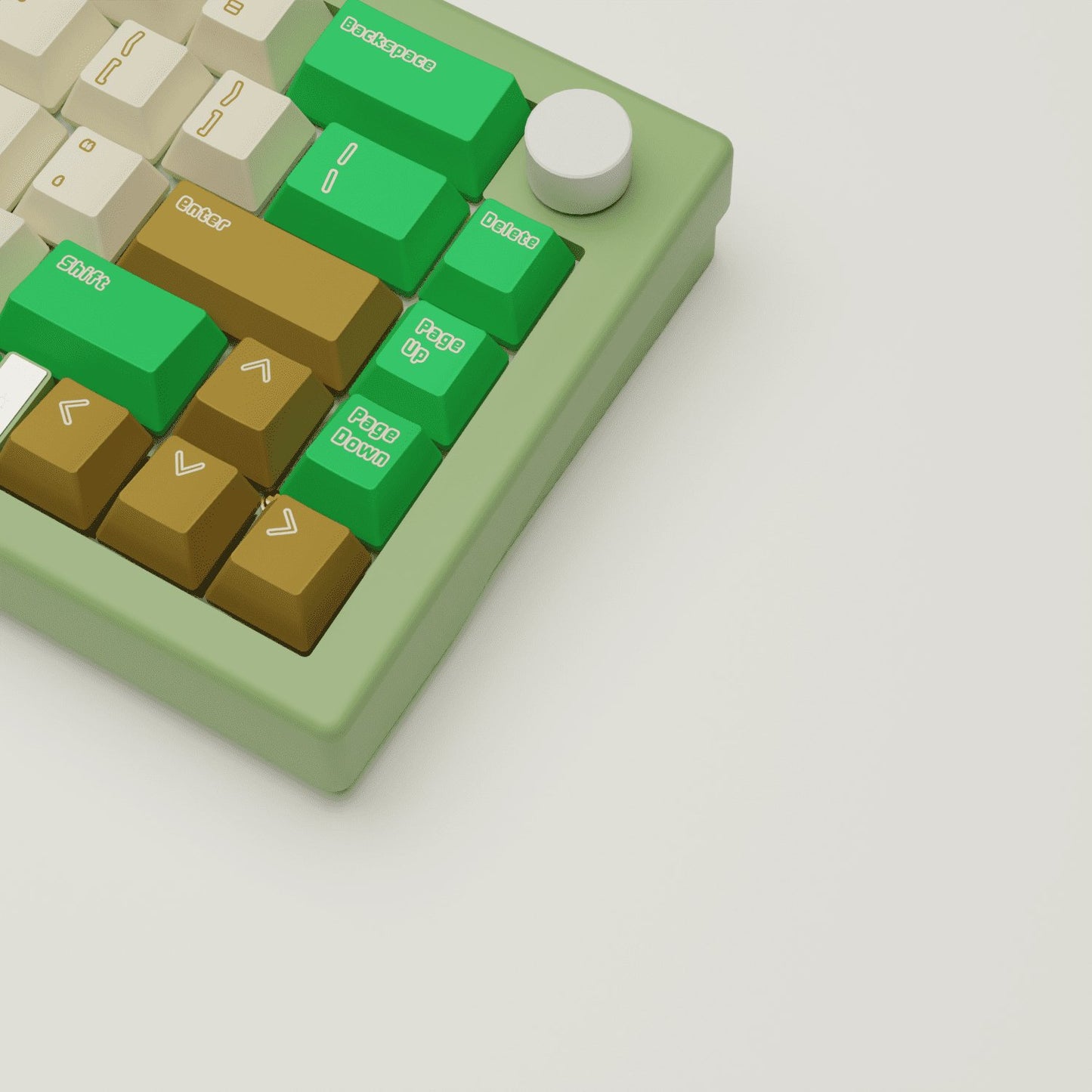 Creamy Green Keycaps - Goblintechkeys